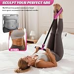 HOXWC Bande de résistance à la pédale multifonctions améliorée avec poignée, 50LBS Bandes de résistance épaissies pour Core/ABS, Bras, Voleur, Abdomen, Entraînement des jambes, Équipement d'exercice portable pour femmes