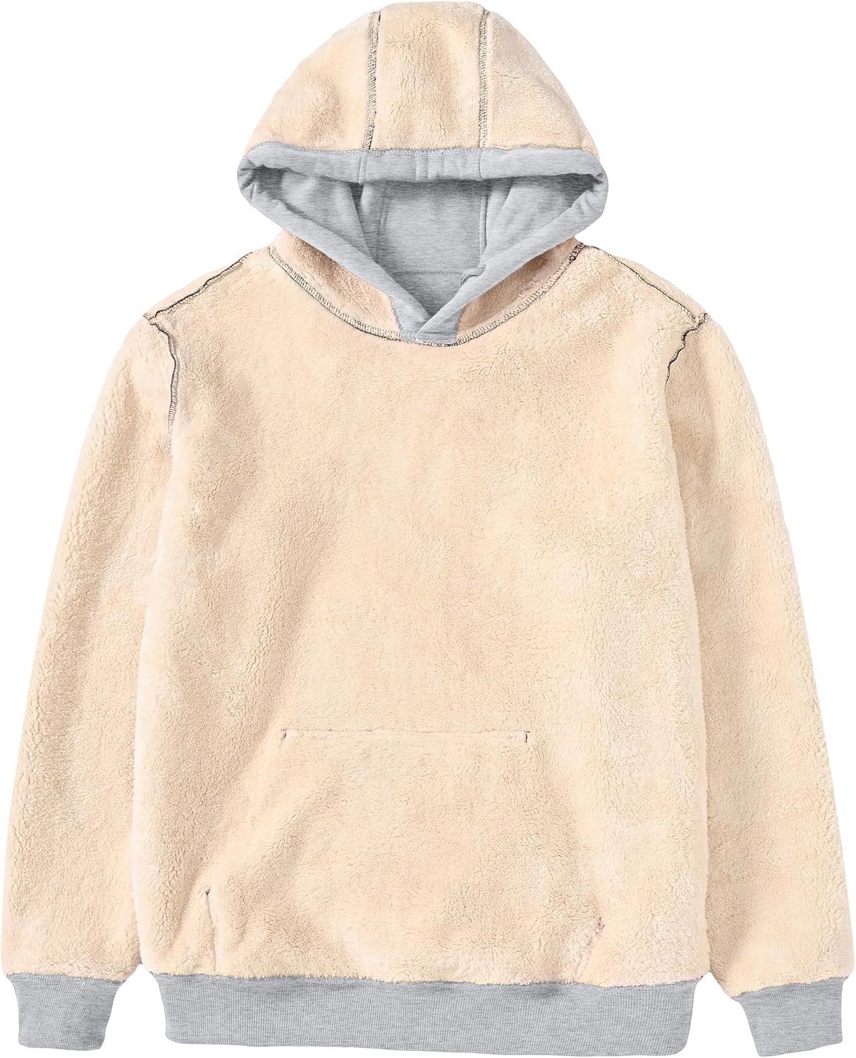 Tansozer Men's Sherpa Pullover Hoodie Heavy Thick Fleece Lined Winter Windproof Warm Athletic Sweatshirts - Image 2