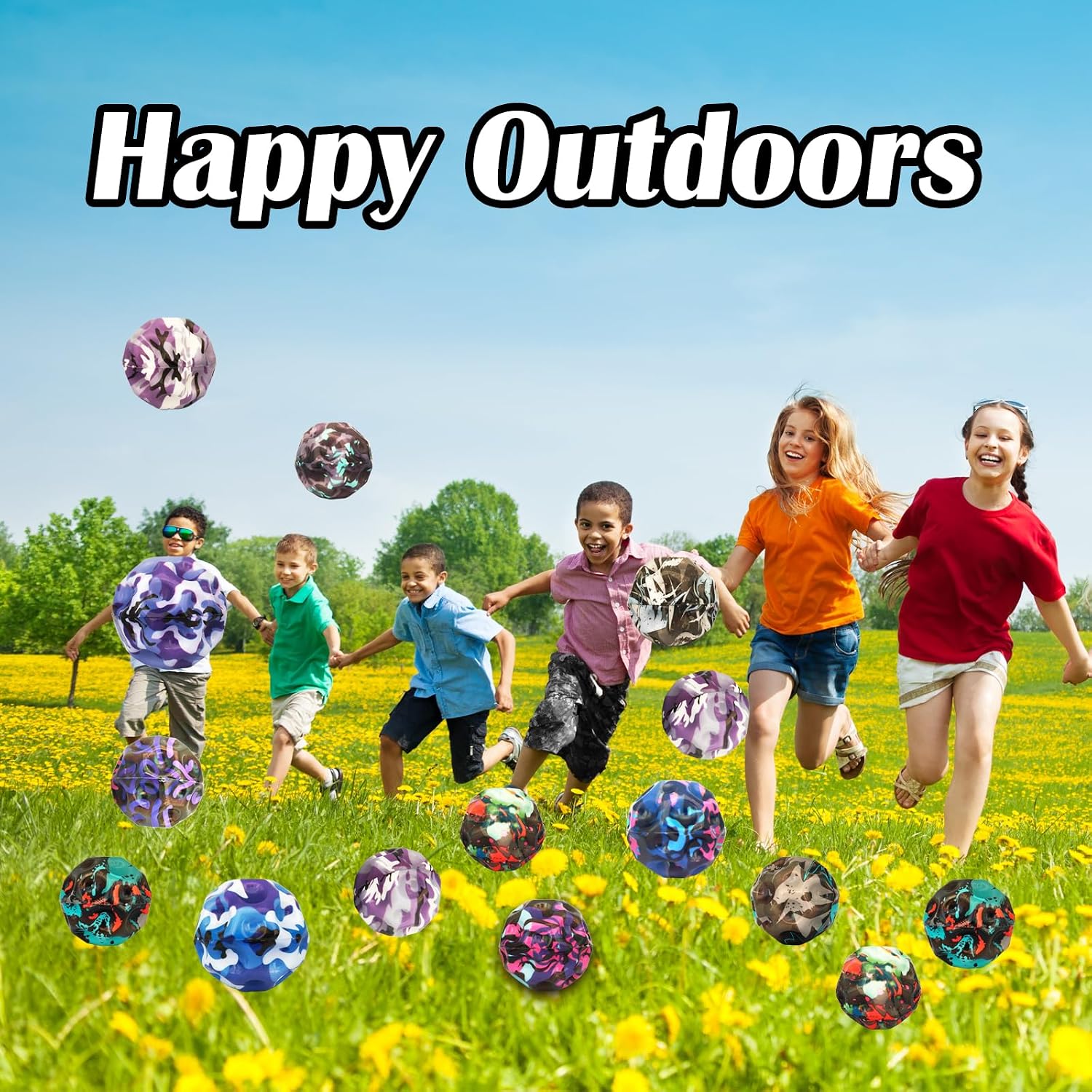 ZHEBAG Bouncy Ball, Colorful Big Super Bouncy Astro Balls, Extreme High Bouncing Balls for Kids,Fun Kids Lightweight Foam Jump Balls for Outside, Improve Hand Eye Coordination Ability (12 Pack)