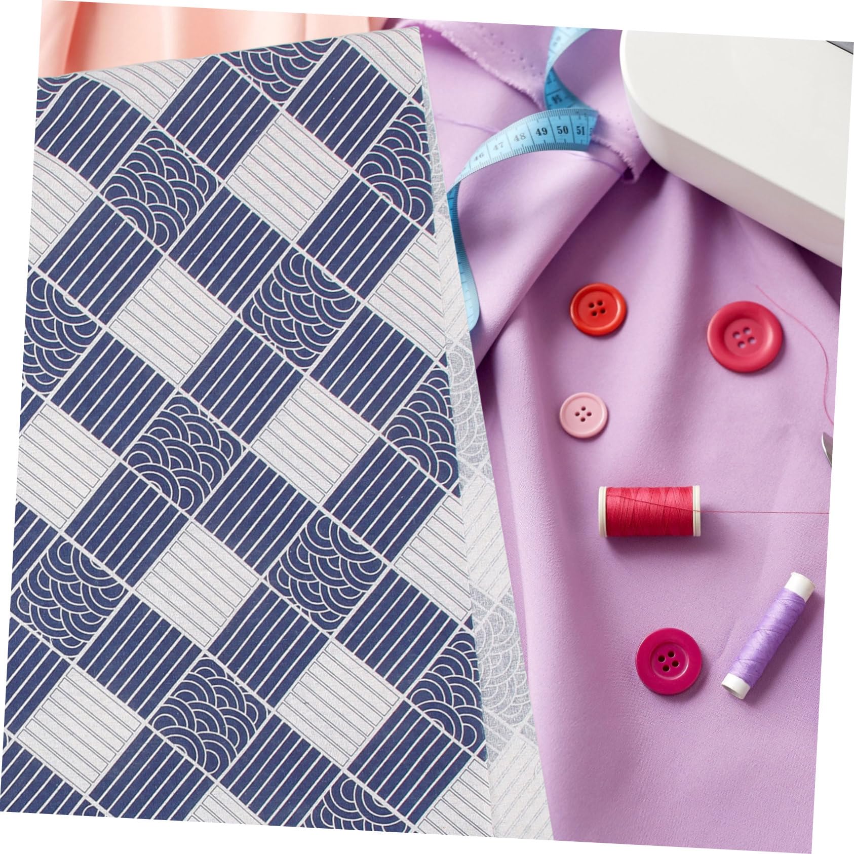 Tessuto Patchwork in Lino Cotone 3 Fogli per Cucito Creativo