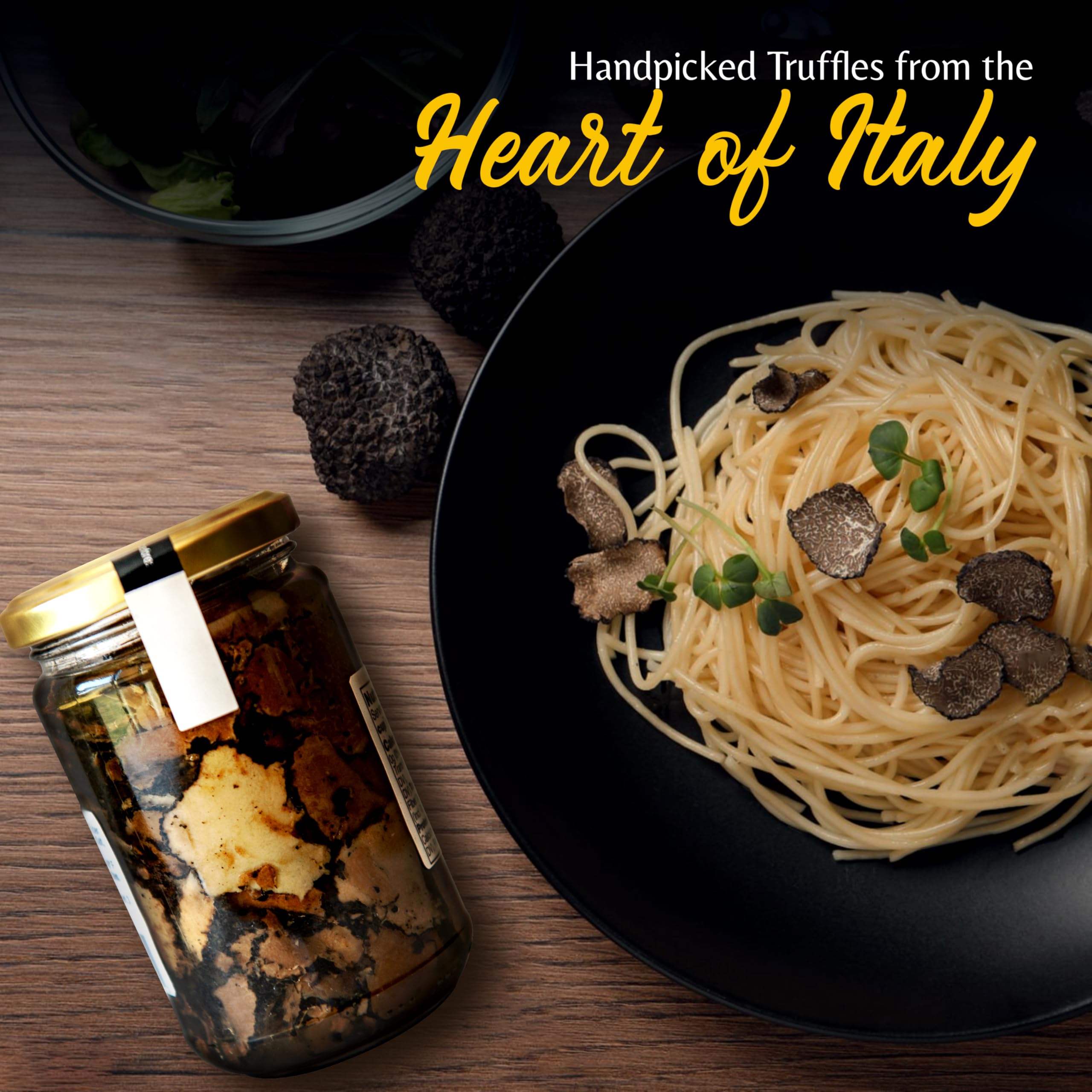 Luca’s Truffles 100% Italian Black Summer Truffle Carpaccio (270g) – Fresh Black Truffle Seasoning Slices Preserved in Extra Virgin Olive Oil & Salt – Gourmet Truffles for Meat, Fish, Pasta, or Salad Toppings
