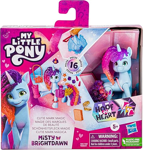 Miniatura 5 de My Little Pony Toys Misty Brightdawn Cutie Mark Magic, 3-Inch Pony Doll with Surprise Accessories, Toys for 5 Year Old Girls and Boys