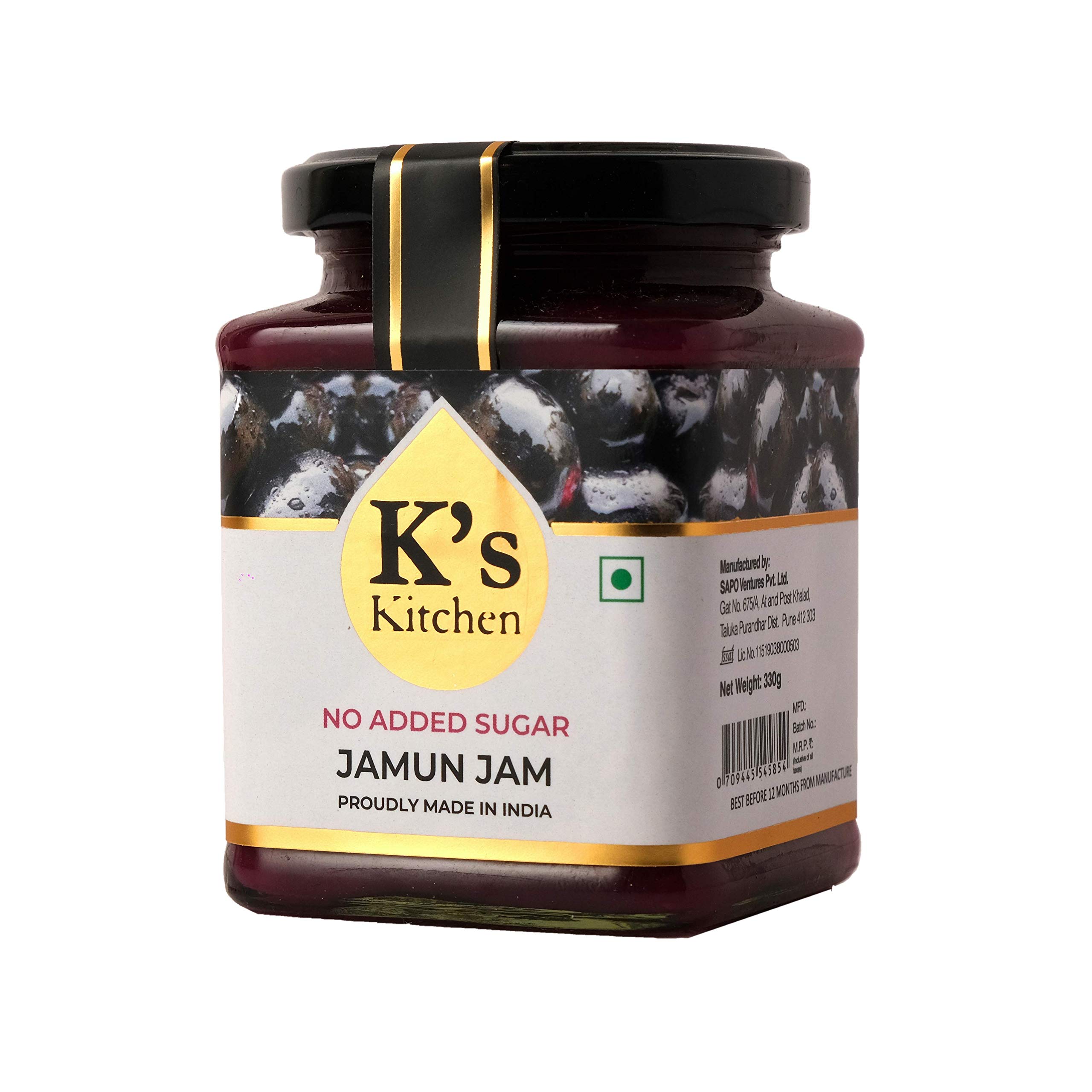 Ks Kitchen No Added Sugar Jamun Jam 330gm Loved by Karen Anand | No Artifical Color Added - 330gm (B073P9QZDS) Amazon Price History, Amazon Price Tracker
