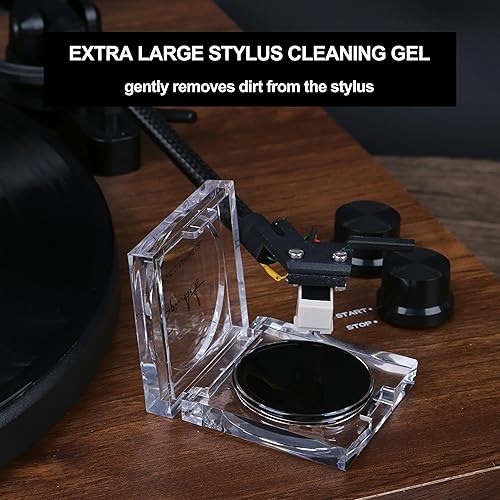 Miniatura 4 de SpinArt Kit de limpieza de discos de vinilo 8 en 1, incluye cepillos de terciopelo suave y microfibra, solución de limpieza LP, gel de lápiz para