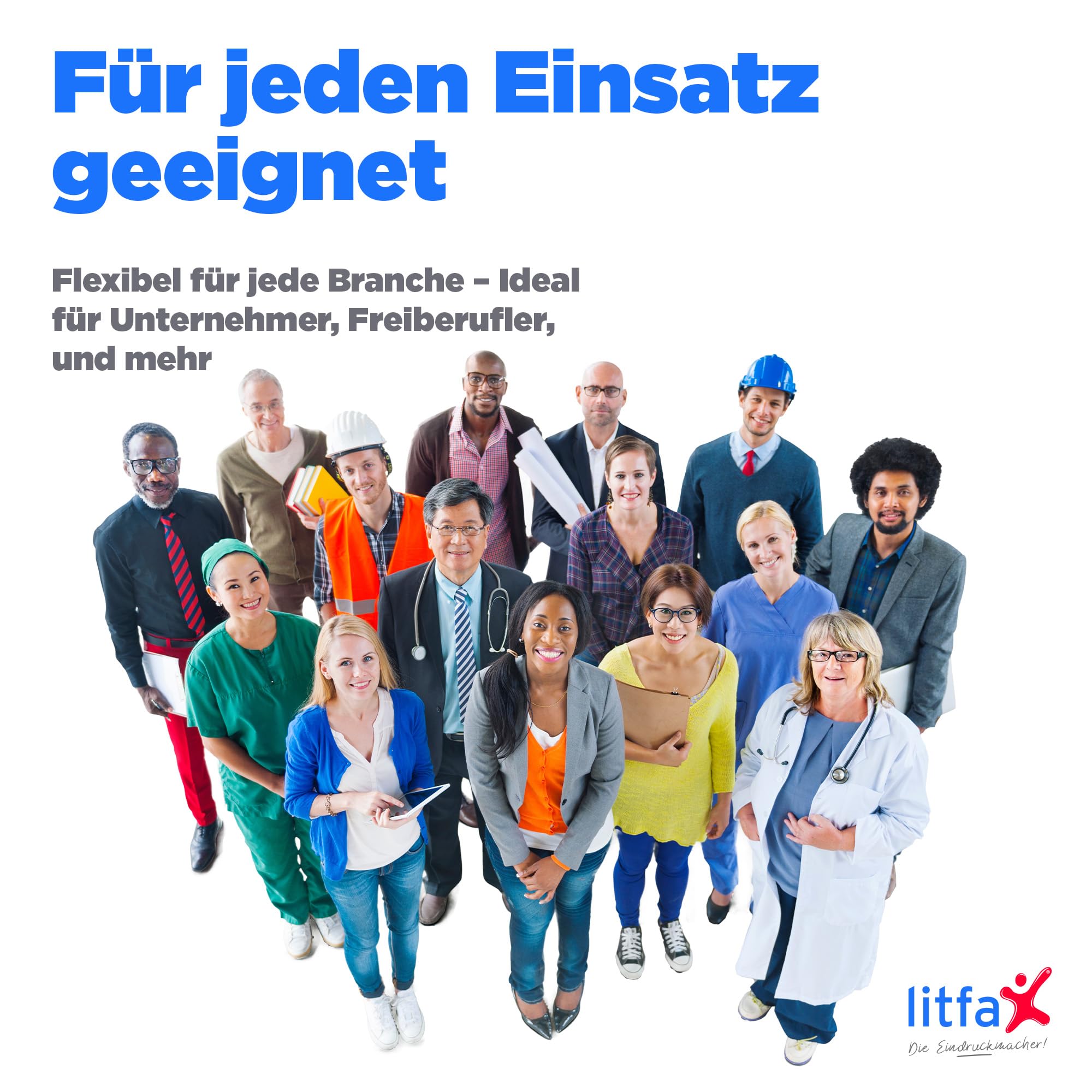 Litfax Digitale NFC Visitenkarte – Metall – NFC Karte inkl. Website & vCard-Profil – Keine monatlichen Gebühren – Kompatibel mit Smartphones (Android und iOS) (Metall Schwarz)