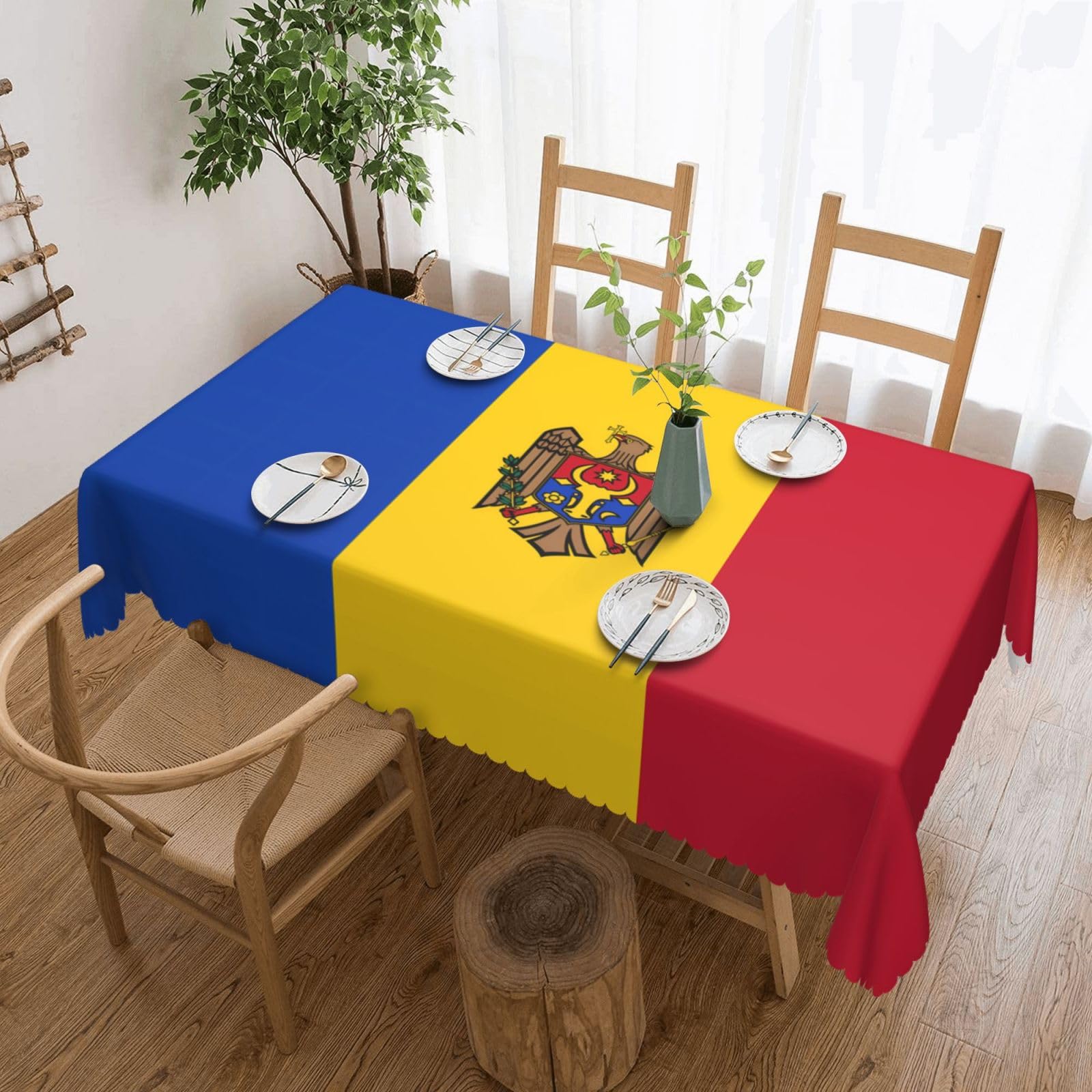 MROWYC Flag of Moldova Printed tablecloths are suitable for hotels, picnics, and parties, and can effectively protect the tabletop