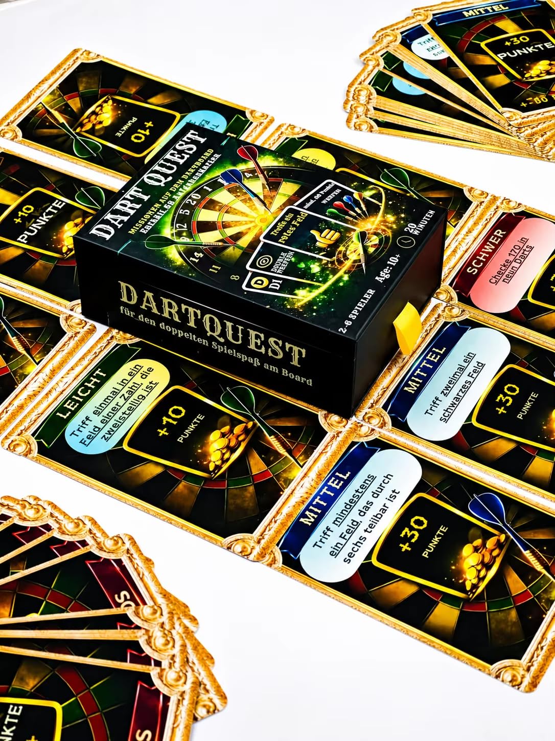 Hochwertiges Dartspiel - Darts Zubehör - Dart Geschenke -Perfekt Für Anfänger, Fortgeschrittene - Darts Accessories - Kartenspiel für Dartspieler - dartstraining