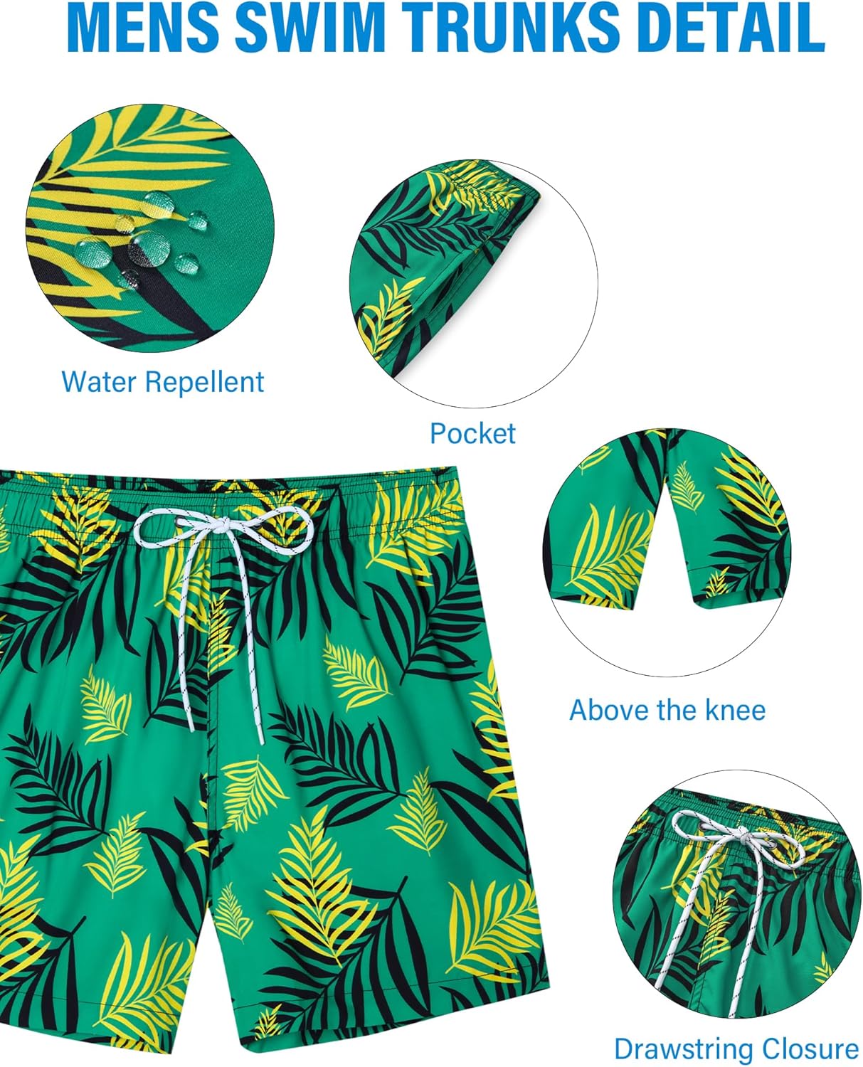 5inch Mens Swim Trunks: with Mesh Liner Pockets Drawstring Quick Dry Stretch Lined Funny Beach Swimming Pool Surf - Image 5