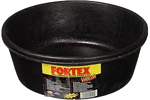 Fortex Animal Feeder Pan: Outdoor Feeding Solution for Dogs, Cats, and Horses (4-Quart Capacity)