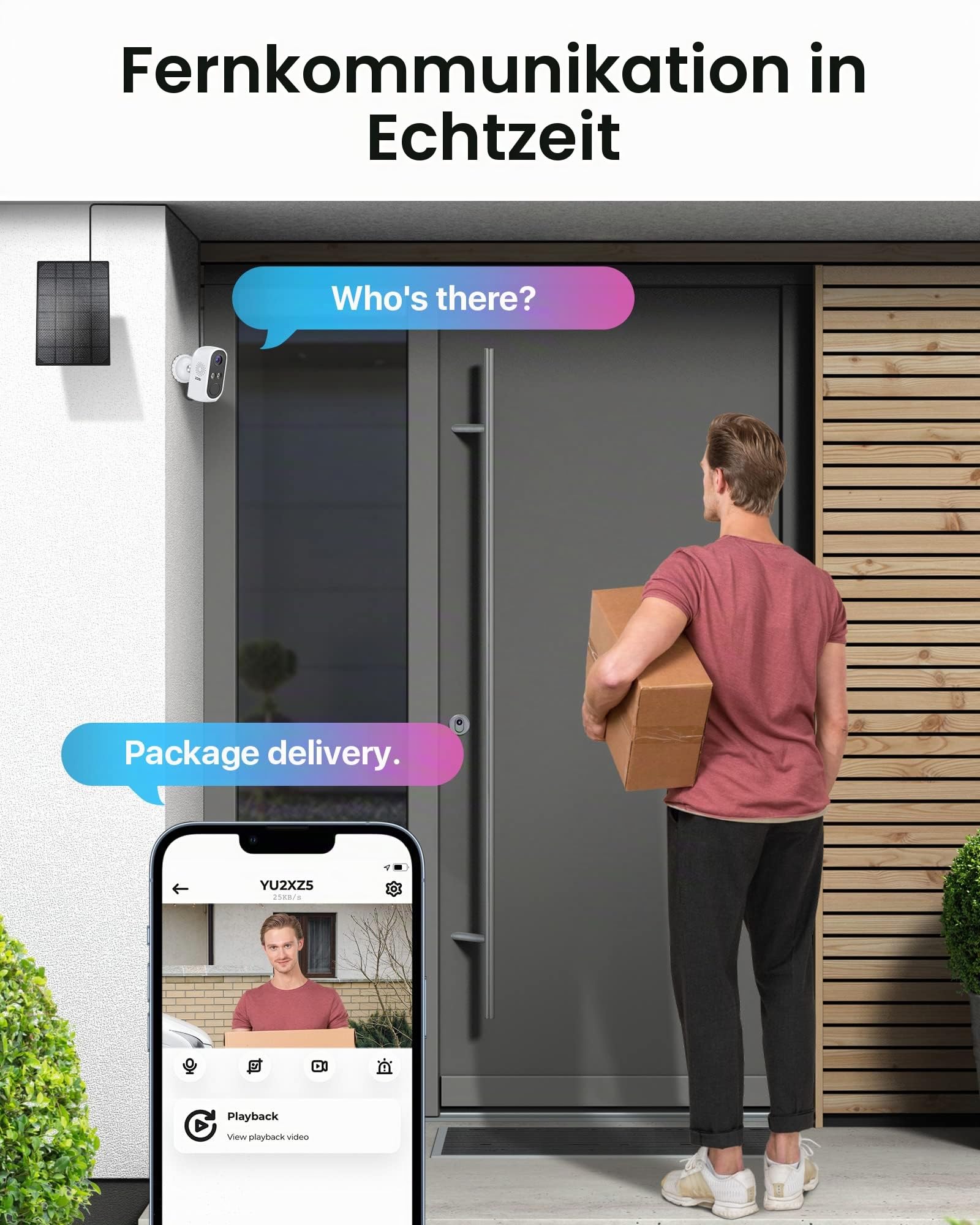 ZOSI Akku Überwachungskamera mit Solarpanel 3MP Kabellos IP Kamera Aussen