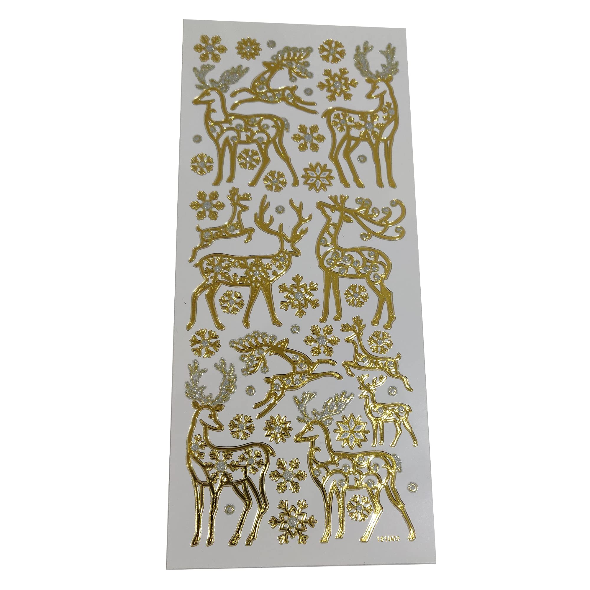 Habico Gold Christmas Reindeer Peel Off Sticker