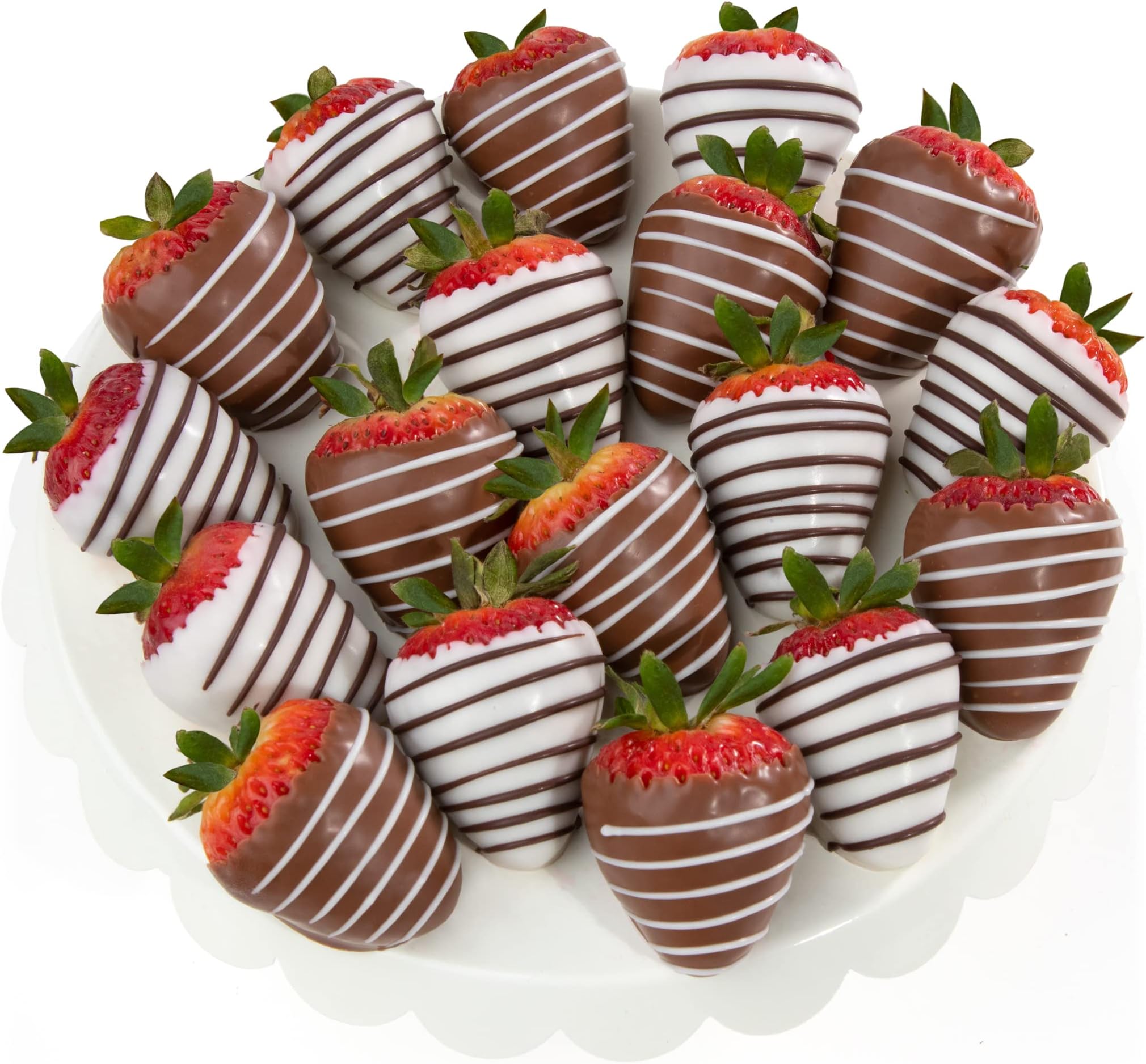 A Gift Inside 18 Berry Bites Milk Dark White Chocolate Covered Strawberries (Fun Size)