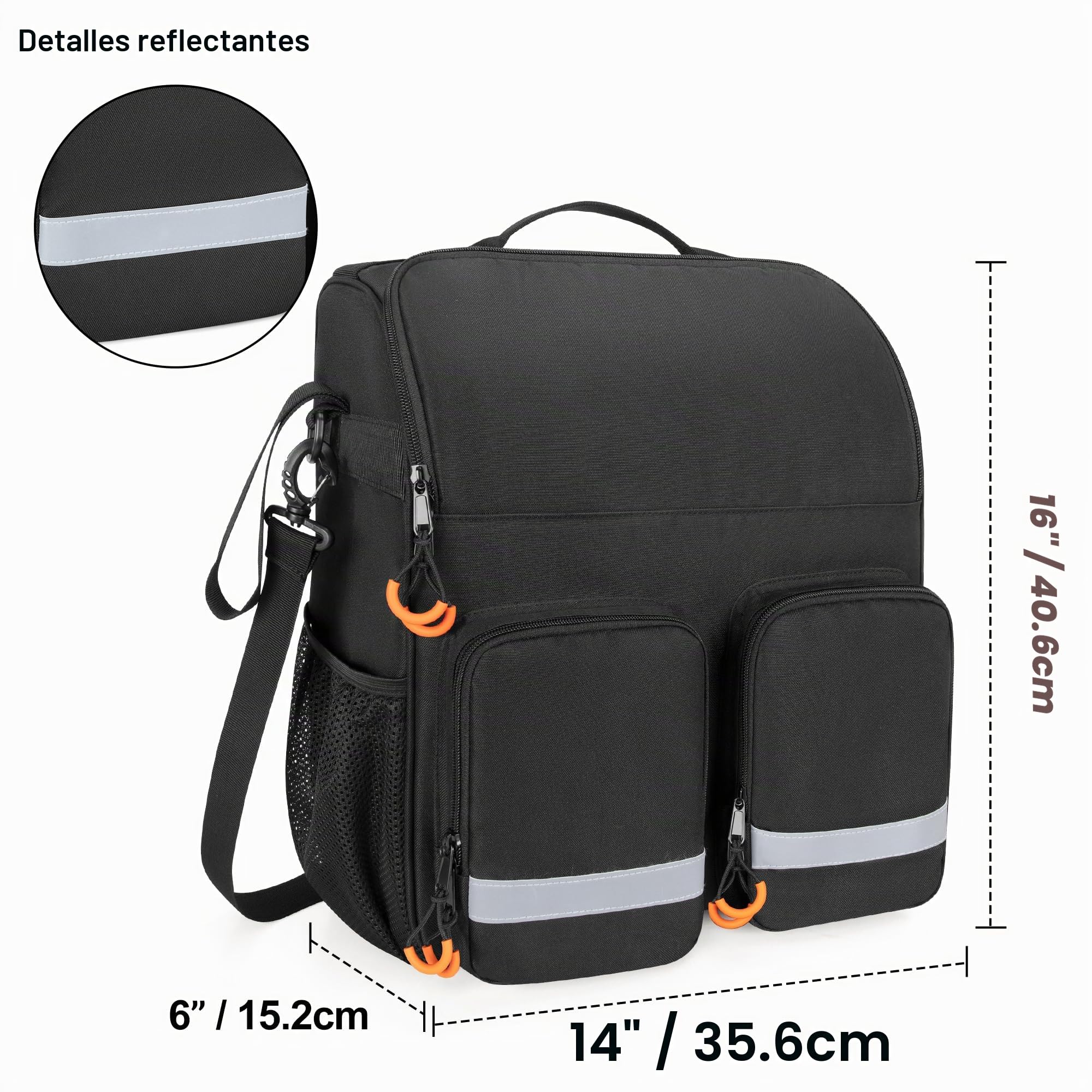 Samdew Bolsa Colgante para Silla de Ruedas - Accesorio para Respaldo, Mochila Eléctrica y Manual para Adultos y Mayores