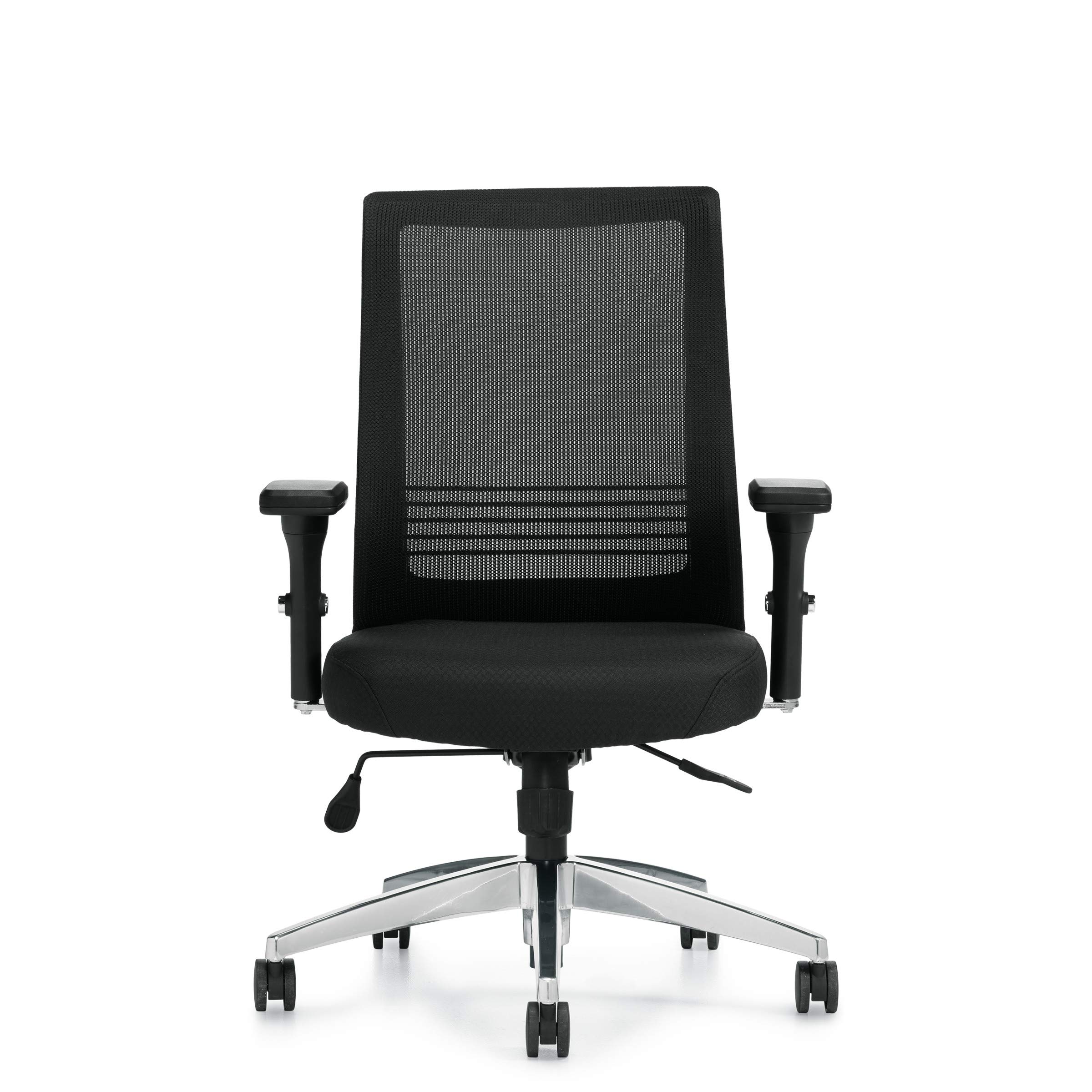 Offices To GoMesh Seating-Mesh Back Executive Chair w/hgt. adj./rotatable/forward/rearward/side2side Sliding armcaps