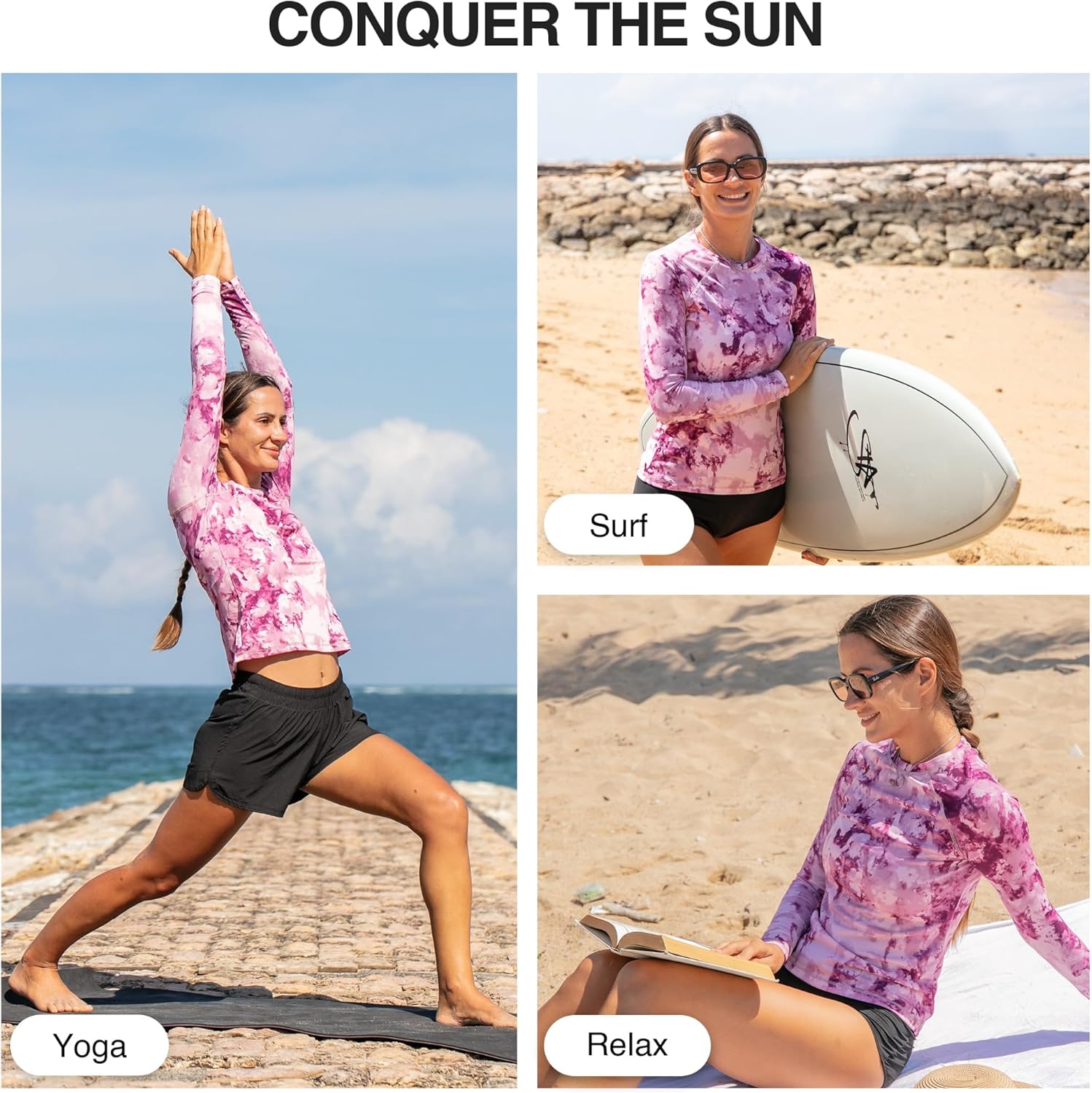 Kanu Surf Women's Keri Long-Sleeve UPF 50+ Rashguard