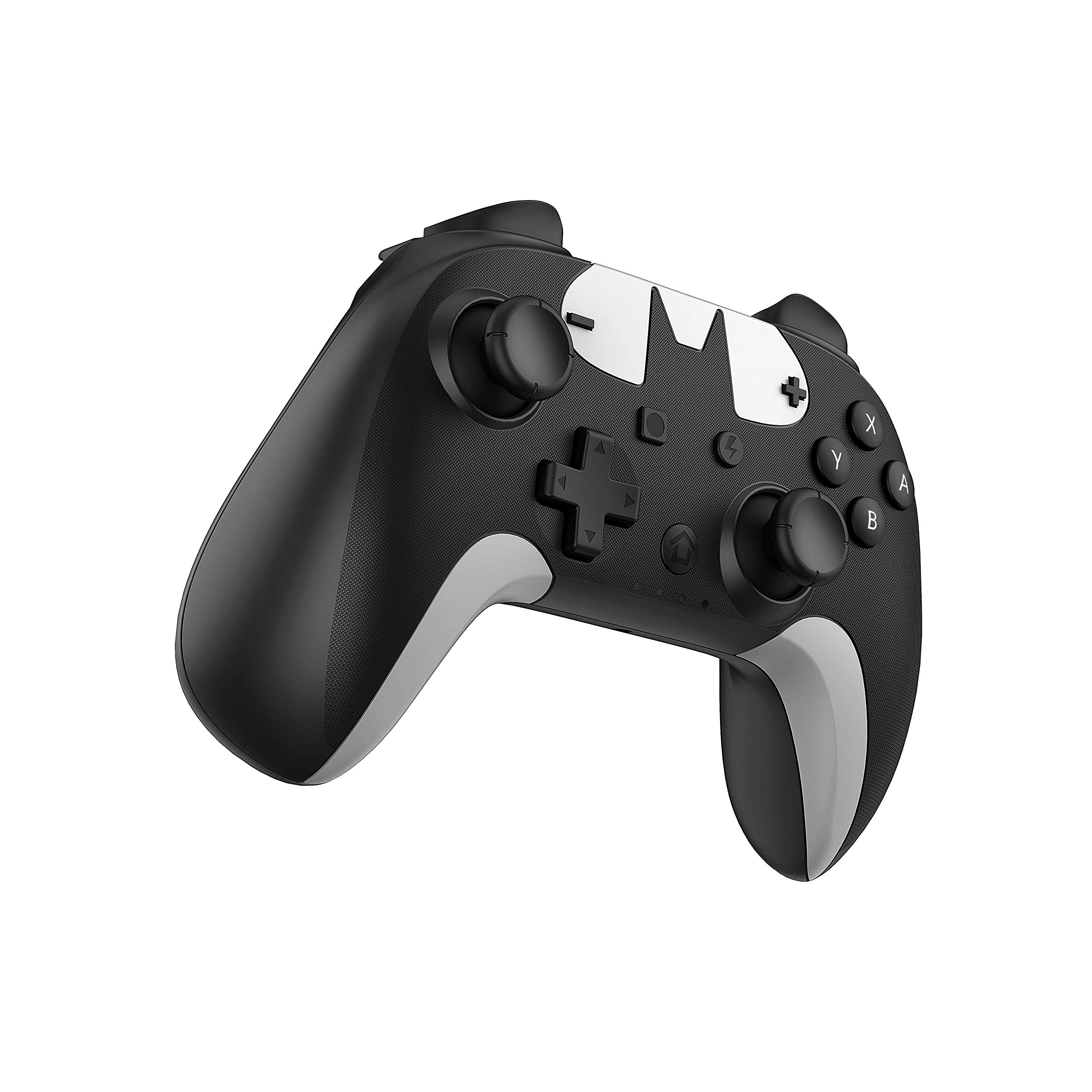 Minibird Pop Top - Manette sans fil Bluetooth "Le Signal" pour Nintendo Switch - Autonomie 16 heures - Manette Compacte et Compatible pour Switch/Switch Lite/Switch Pro - Turbo - Noir et Gris