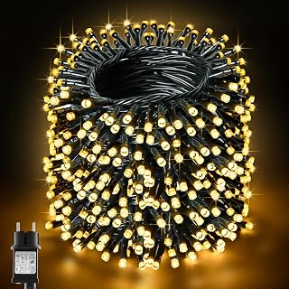 BOLWEO Lichterkette Außen 40M 400LED Weihnachtsbaum Warmweiß