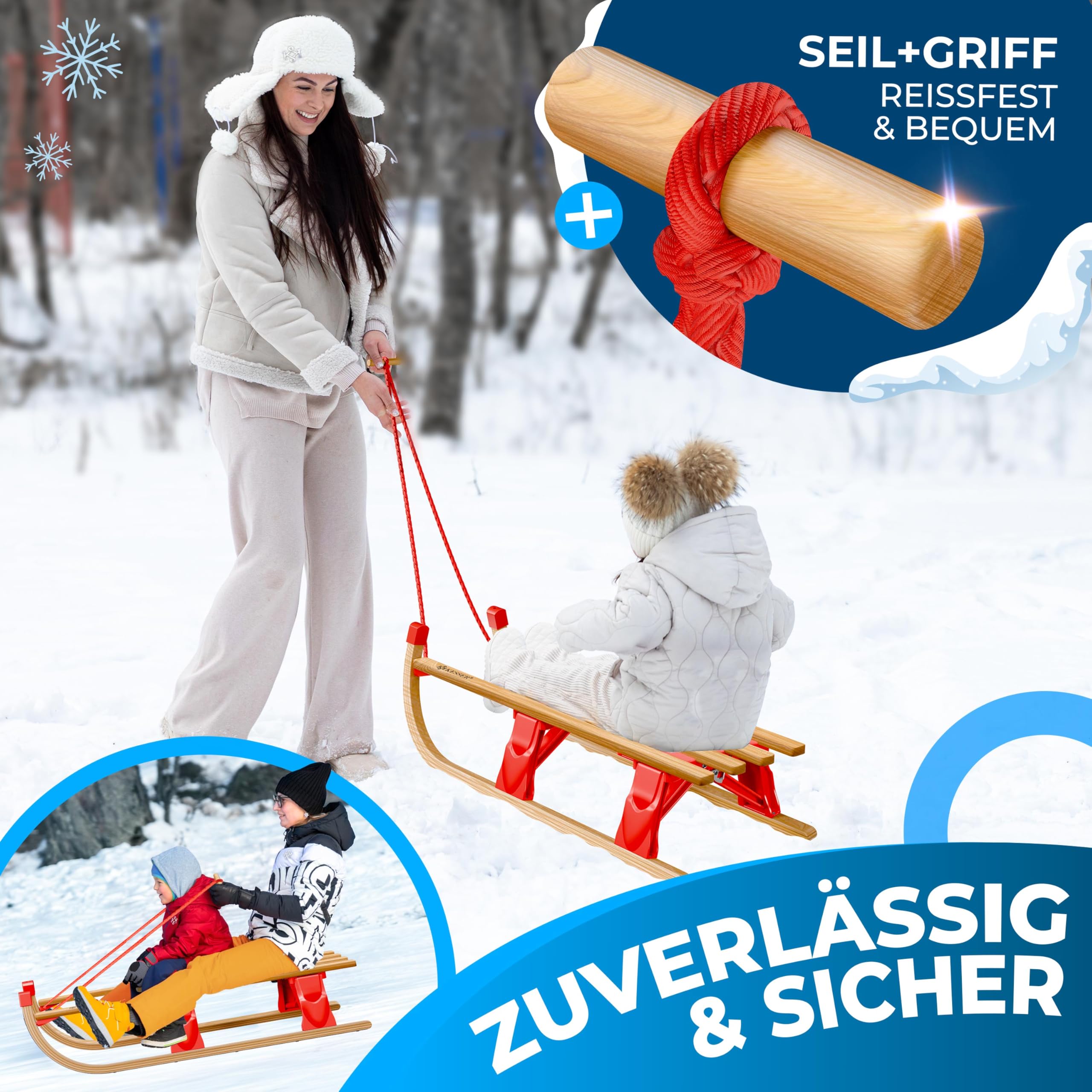KESSER® Houten Slee Premium Slee Opvouwbare Kinderslee Van Beukenhout Incl Trektouw Slider Metalen Lopers Houten Slee Zwart KESSER® Houten Slee Premium Slee Opvouwbare Kinderslee Van Beukenhout Incl Trektouw Slider Metalen Lopers Houten Slee Zwart