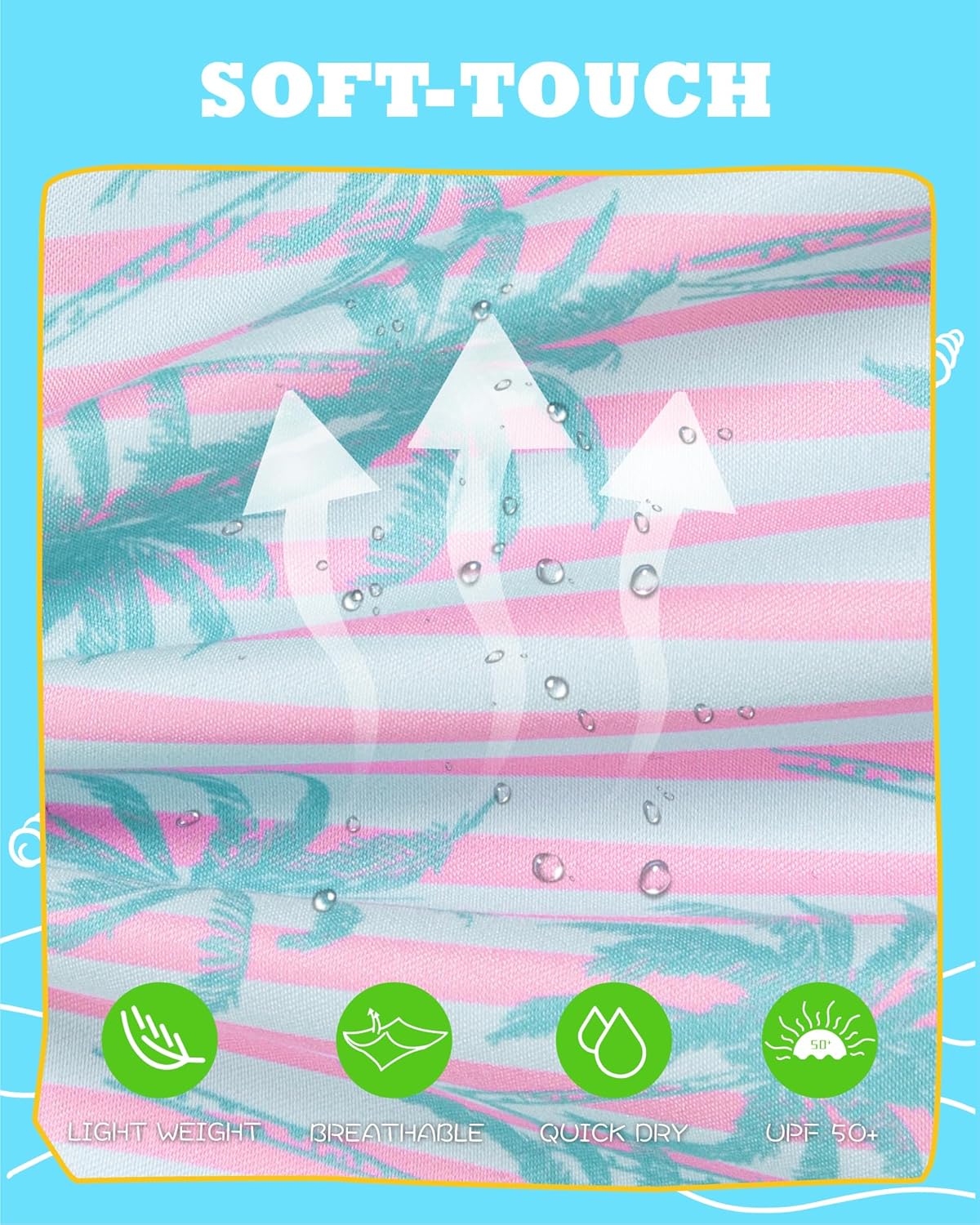 SURF CUZ Boys Swim Trunks Retro Toddler Boy Swimsuit Shorts Quick Dry Swimming Trunks Bathing Suit - Image 6