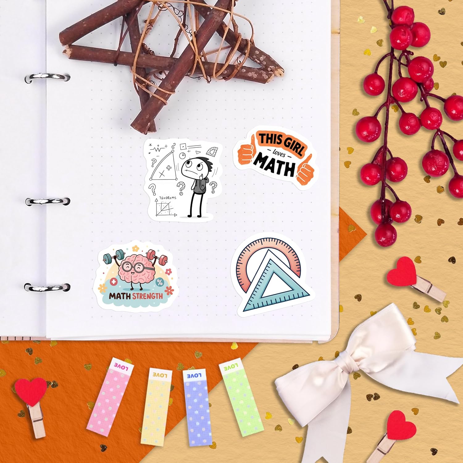 100Pcs Math Stickers for Laptops & Water Bottle - Funny Math Gifts, Party Supplies & Decorations - Nerd Stickers — Gift for Women & Men - Image 6