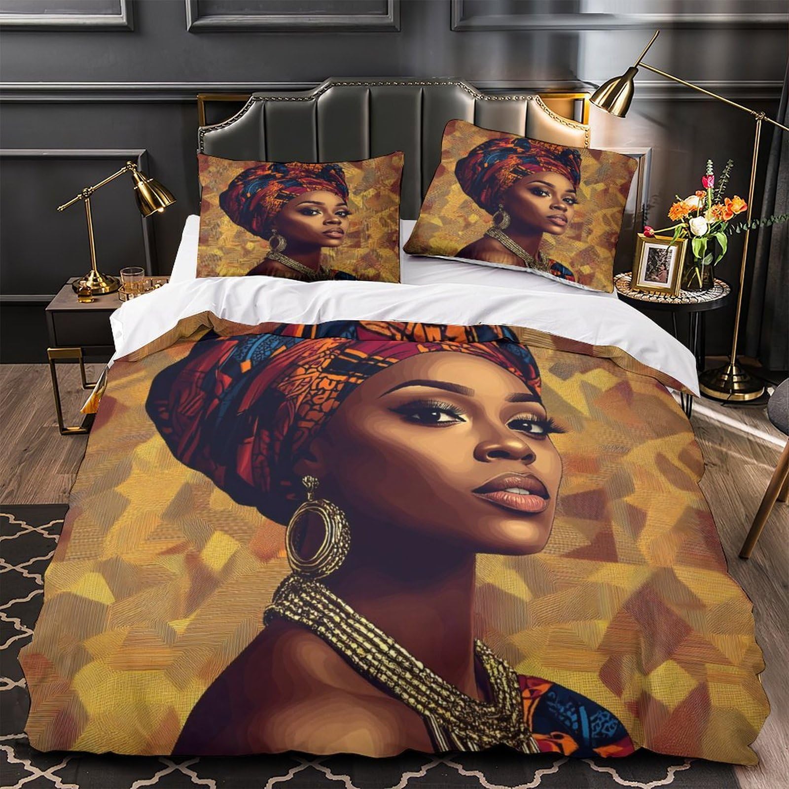 Housse de couette art abstrait 260x220 pour transformer votre chambre en suite moderne