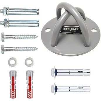 Wall Ceiling Mount Wall Mount in X for Sling Trainer Sling Trainer Gym Rings Aerial Yoga Swing Battle Rope Boxing Equipment Includes Screws and Anchors