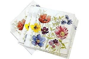 Vintage Meadow Floral Tissue Paper 20 ct 6.5" x 13”