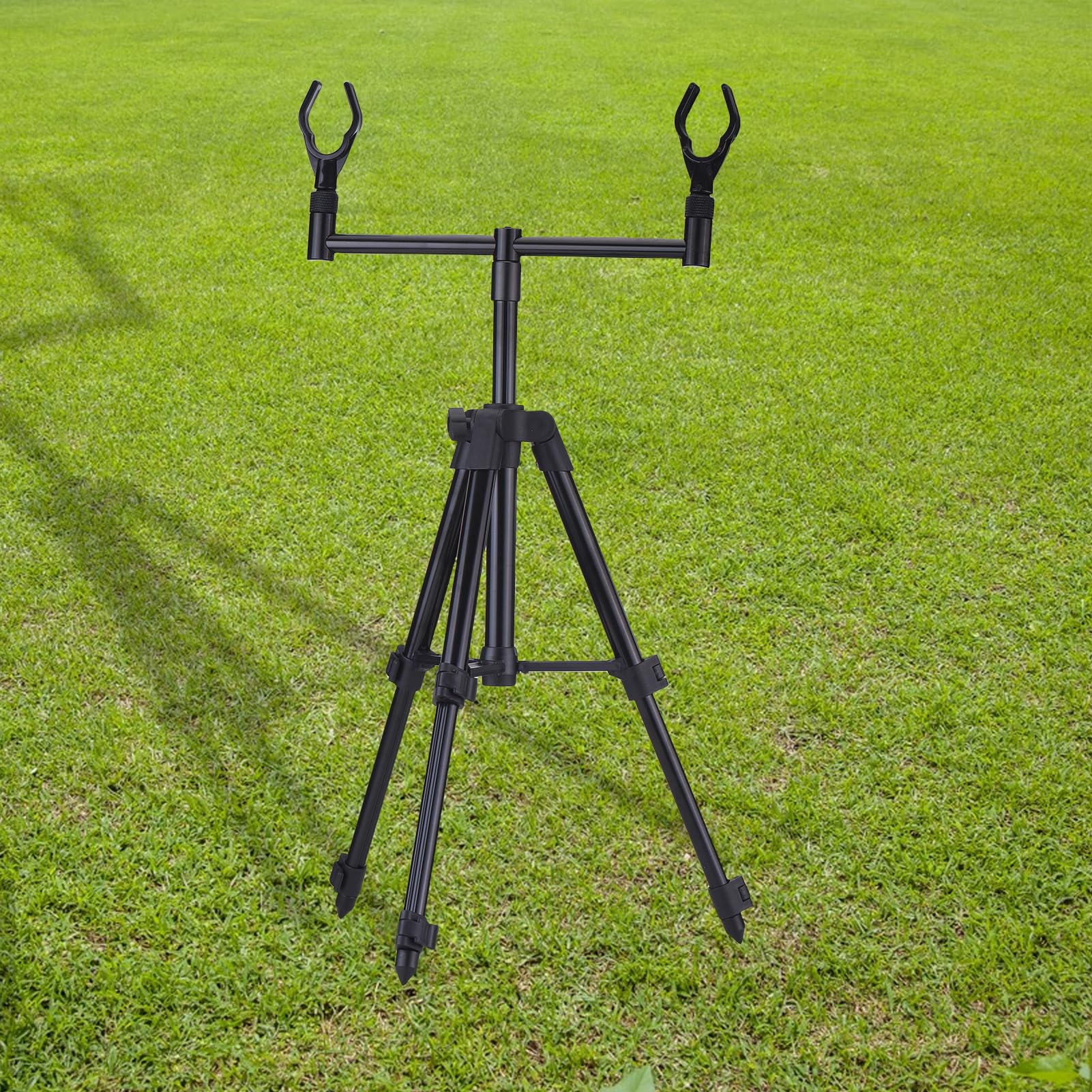 Varadas de Pesca Trípode, Soporte Telescópico Ajustable Triángulo Plegable Triángulo para Todas Las Varillas, de 26 a 62 Cm de