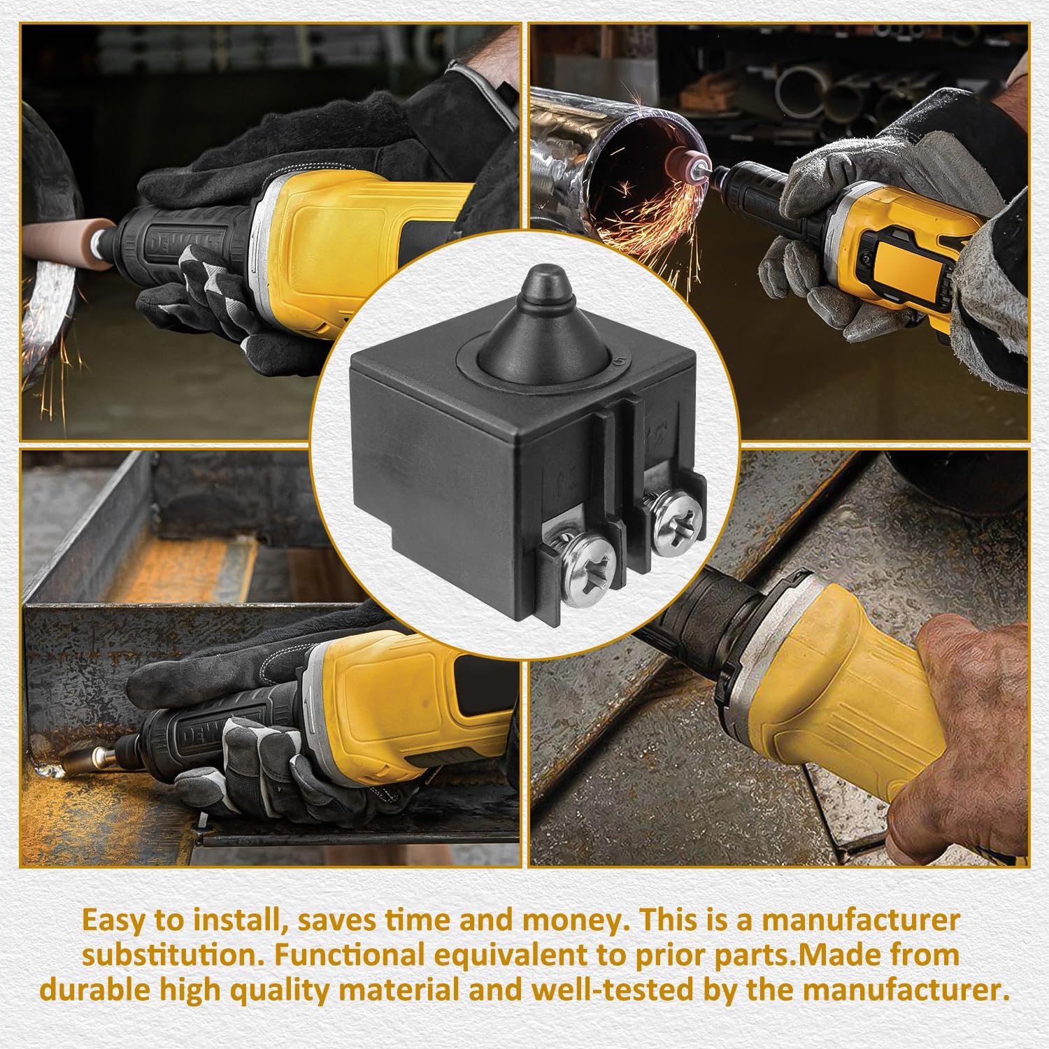 Replacement Switch for DeWalt Angle Grinder Replaces for N327459 N167538 Fits for DWE4011 DWE4120 DWE4120N DWE4214 DWE4224 CMEG200 DWE4020-B2 DWE4887N DWE4012