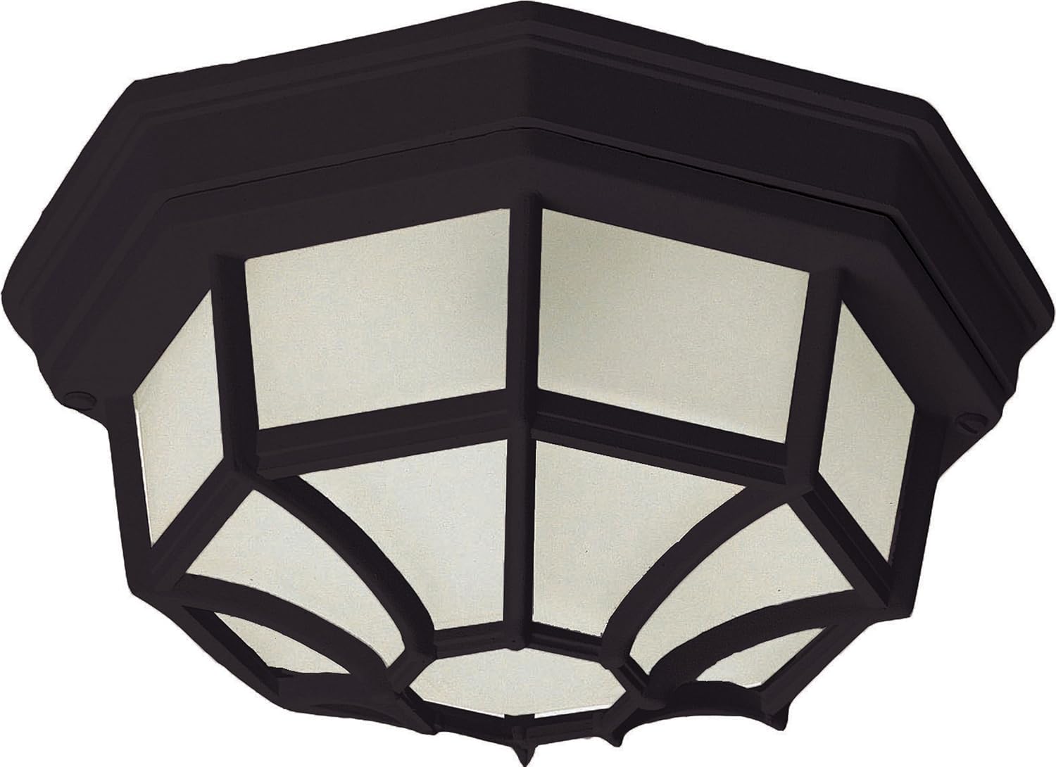Maxim Crown Hill-Two Light Outdoor Flush Mount in Early American style-10.75 Inches Wide by 4.75 inches high-Black Finish