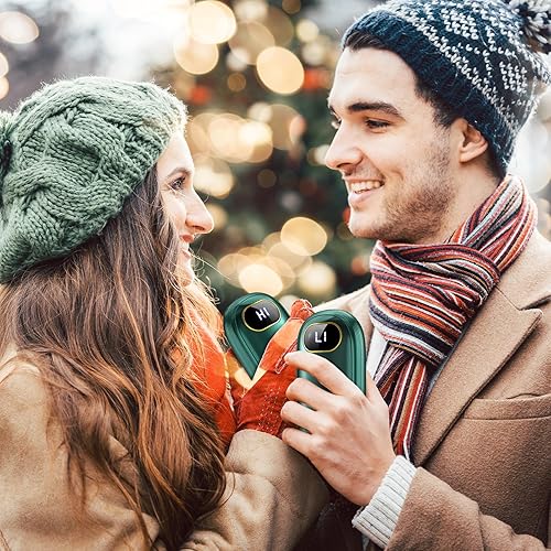 Miniatura 71 de Calentadores de manos recargables – Calentadores de pies eléctricos paquete de 2 unidades de hasta 127.4 ℉ con 15 horas de calor, pantalla LED