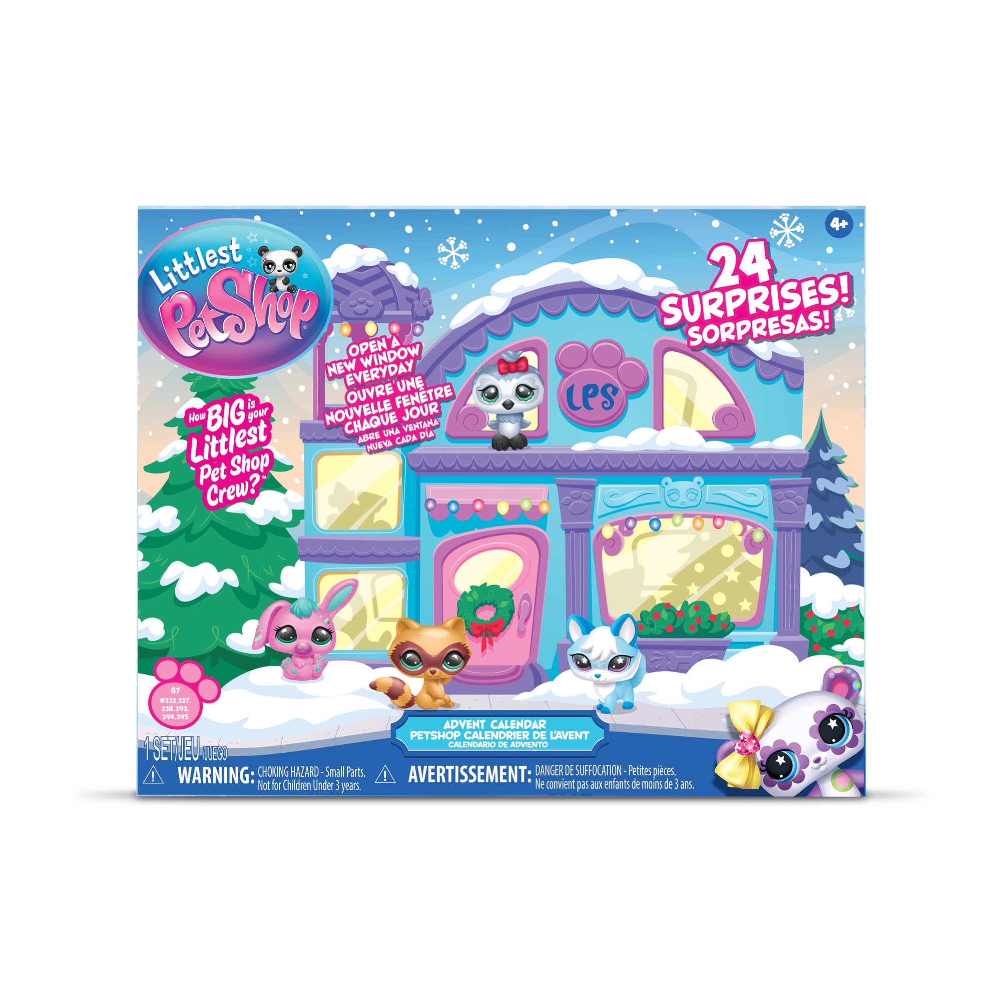 Littlest Pet Shop 00758 Holiday Calendar 2025 - Christmas themed LPS bobblehead figures inside - X-mas Calendar for children 4+