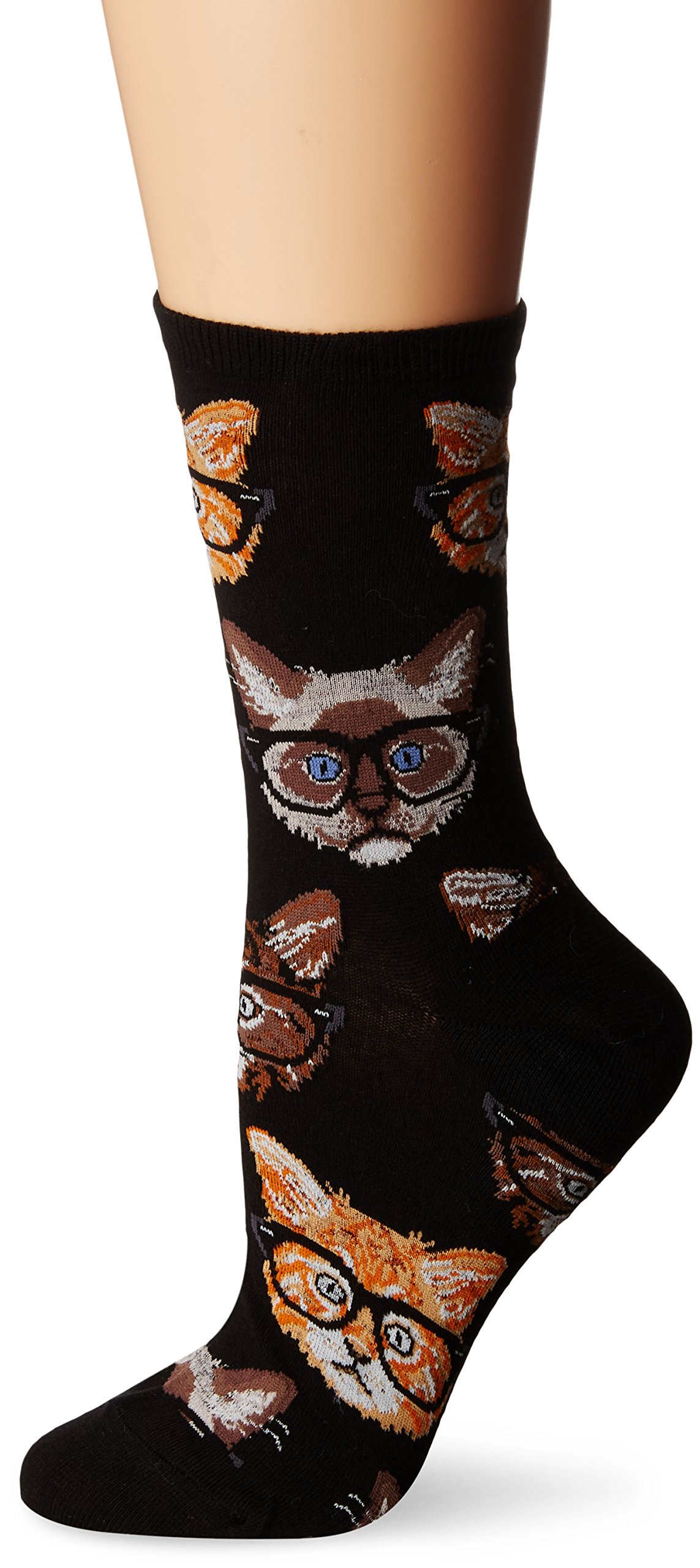 Socksmith Women's Kittenster Socks, Black (Black/Brown Black/Brown), One (Size: U.S. 5-10.5)