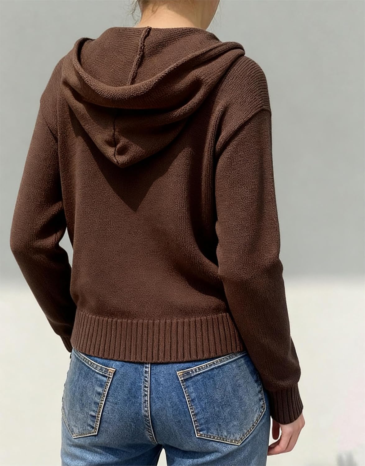 Nimsruc Sweater Zip Up Hoodies For Women - Image 2