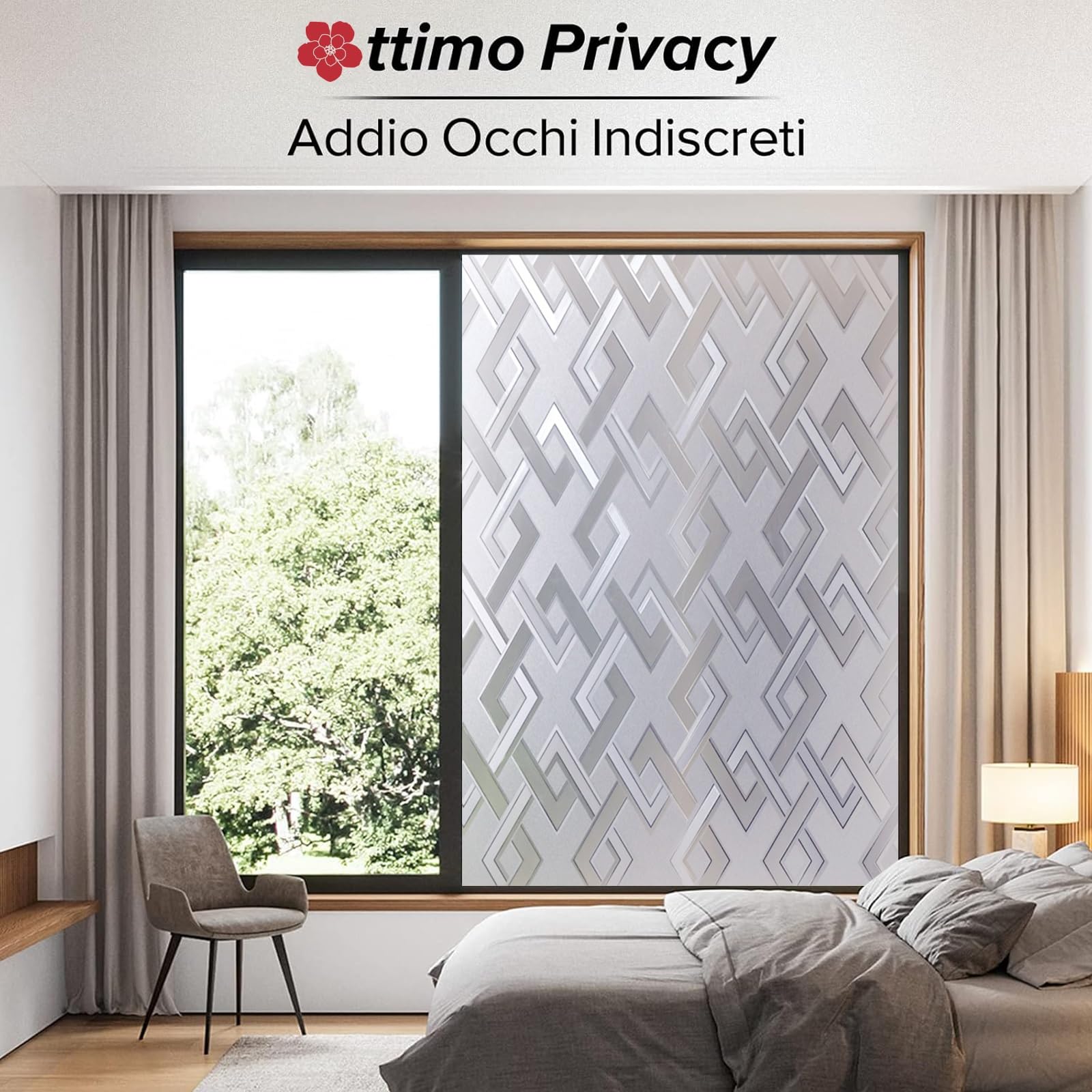 Vinilos para Cristales Opaco 110 x 1000 cm Lámina Protectora de Privacidad Anti UV, Calor Fácilmente Decorativos Reutilizar, para Dormitorio Oficinas, Diamante