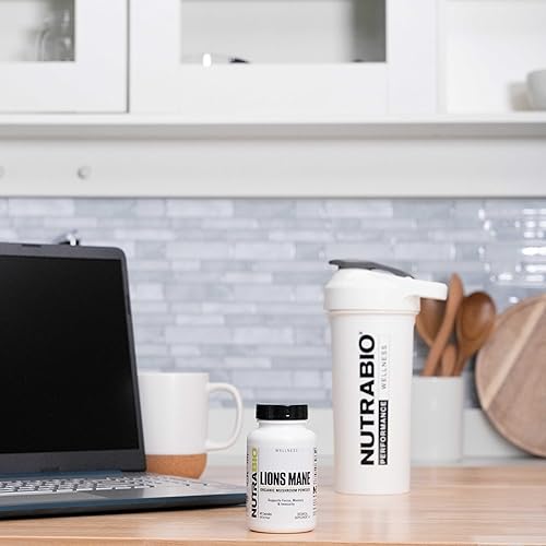 Miniatura 2 de NutraBio Cápsulas de suplemento de melena de leones, polvo de hongo de melena de león orgánico (500 mg) - Enfoque, memoria, inmunidad - 60 cápsulas