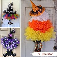 Vista 6 de TONIFUL 2 rollos de 10 pulgadas de cinta de malla decorativa morada, malla de tela con lámina para suministros de corona, adornos de puerta