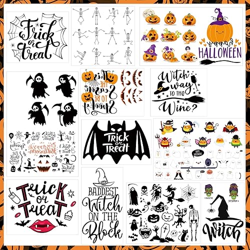 Miniatura 8 de 21 hojas de vinilo de transferencia de calor para Acción de Gracias, Halloween, otoño, vinilo termotransferible a presión para manualidades, ropa,