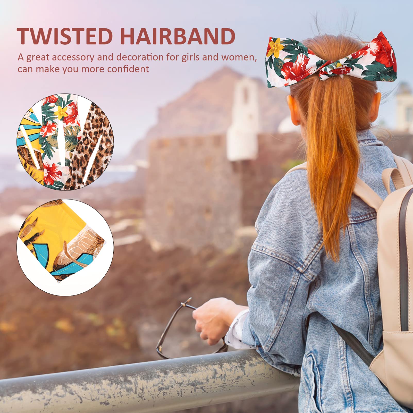 Housoutil 12pezzi Fasce Per Elastiche Stile Retro Accessori Alla Moda Per Yoga Corsa e Feste Fasce Antiscivolo Per Donne e Ragazze