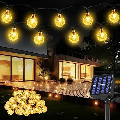Suright Solar Lichterkette Aussen, Lichterkette Außen Solar, 8M, 30LED, 8