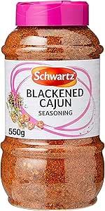 Schwartz Blackened Cajun Seasoning, Expertly Blended with Chilli Powder, Herbs and Spices, Smoky and Peppery Flavour, Versatile Ingredient, 550g