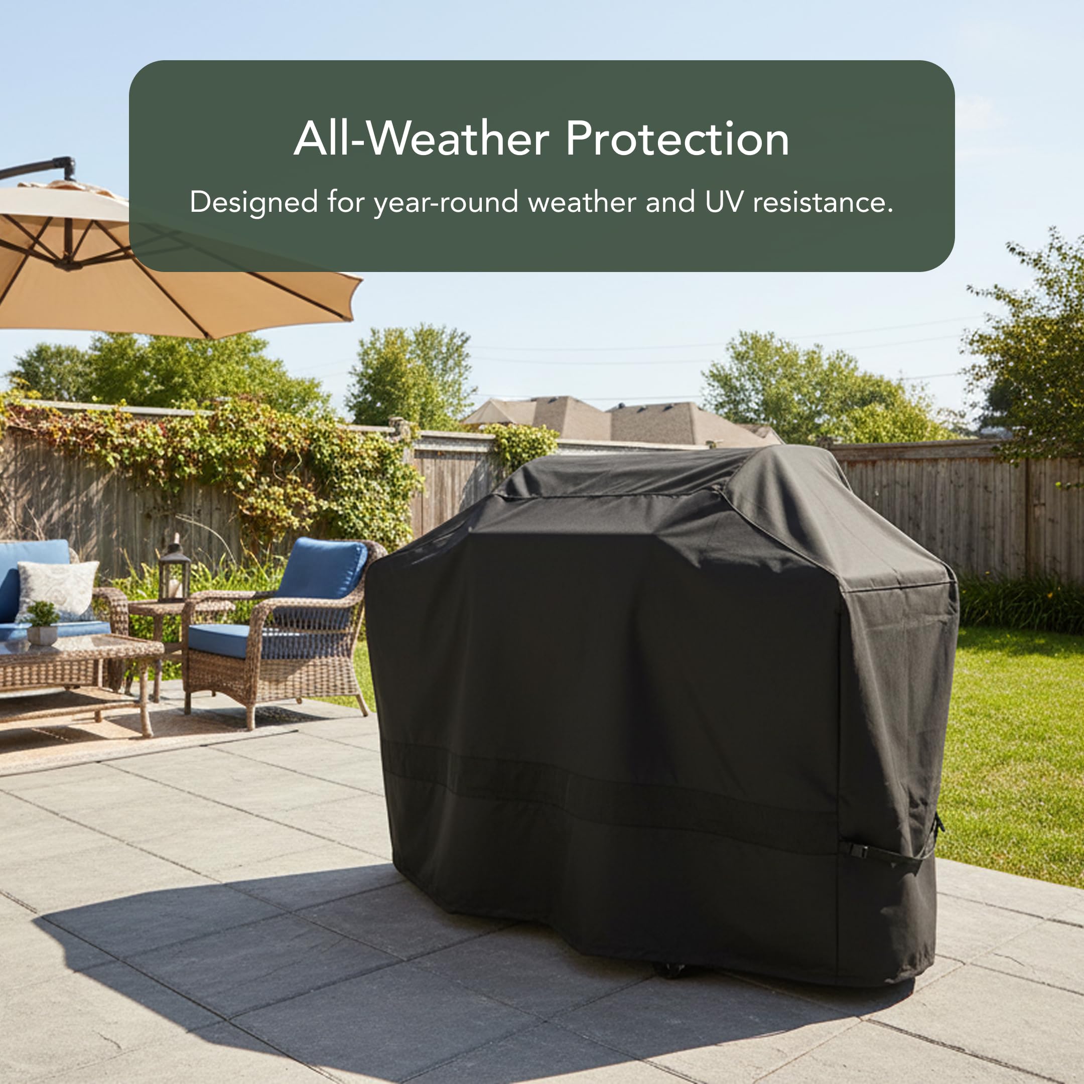 Covermates Classic Island Housse de barbecue en vinyle Noir 110 x 44 x 48 cm