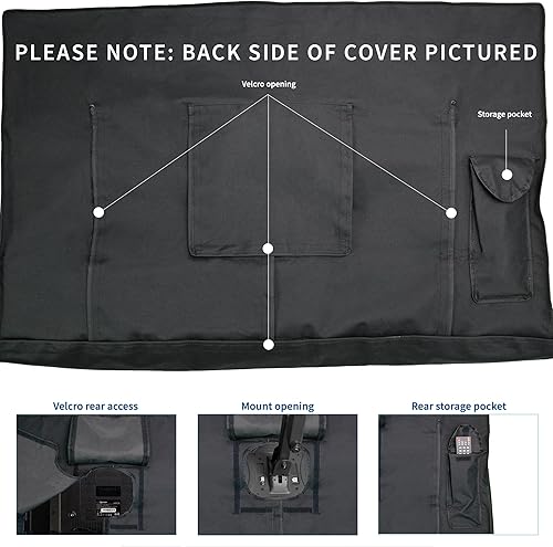 Miniatura 4 de VIVO Funda protectora de TV de pantalla plana para pantallas de 65 a 70 pulgadas, universal, para exteriores, resistente a la intemperie, cubierta