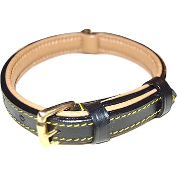 soft touch collars luxury real leather padded dog collar
