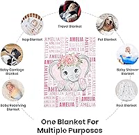 Vista 97 de Custom Name Blanket Throw Personalized Blanket for Kid with Names Customized Blanket with Name for Baby,Custom Blanket,Gift for Birthday Letter