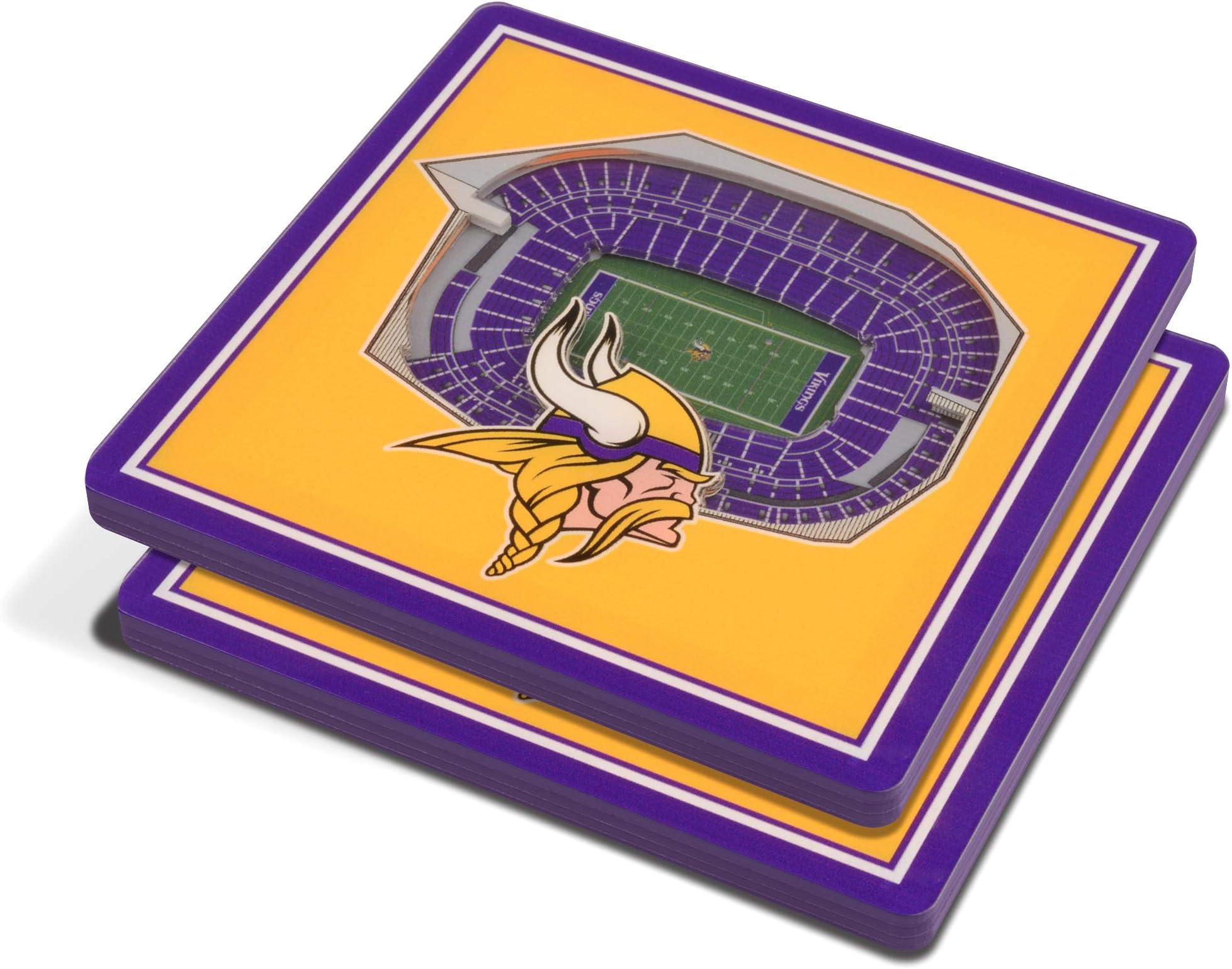 NFL Minnesota Vikings 3D StadiumView Coasters - U.S. Bank Stadium
