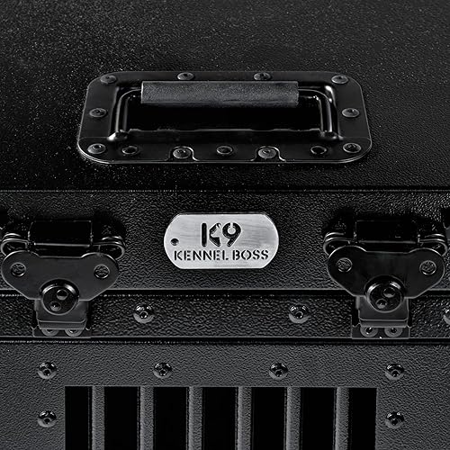 Miniatura 4 de K9 Kennel Boss - Jaula para Perros de Aluminio Resistente con Recubrimiento en Polvo Completamente Plegable - Pequeña (Negro)