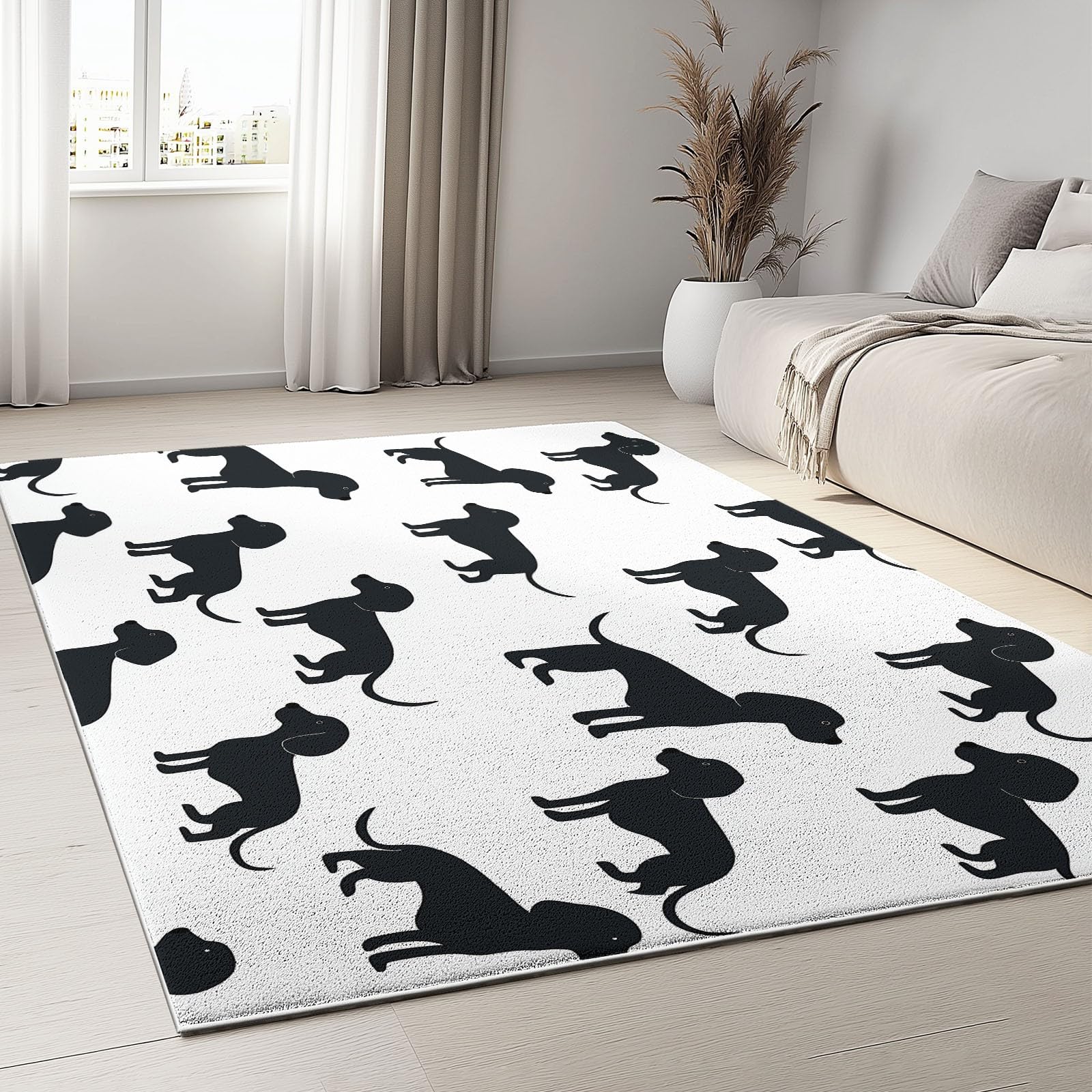 Descente de lit teckel noir 80x150 cm lavable pour éviter les chutes au réveil