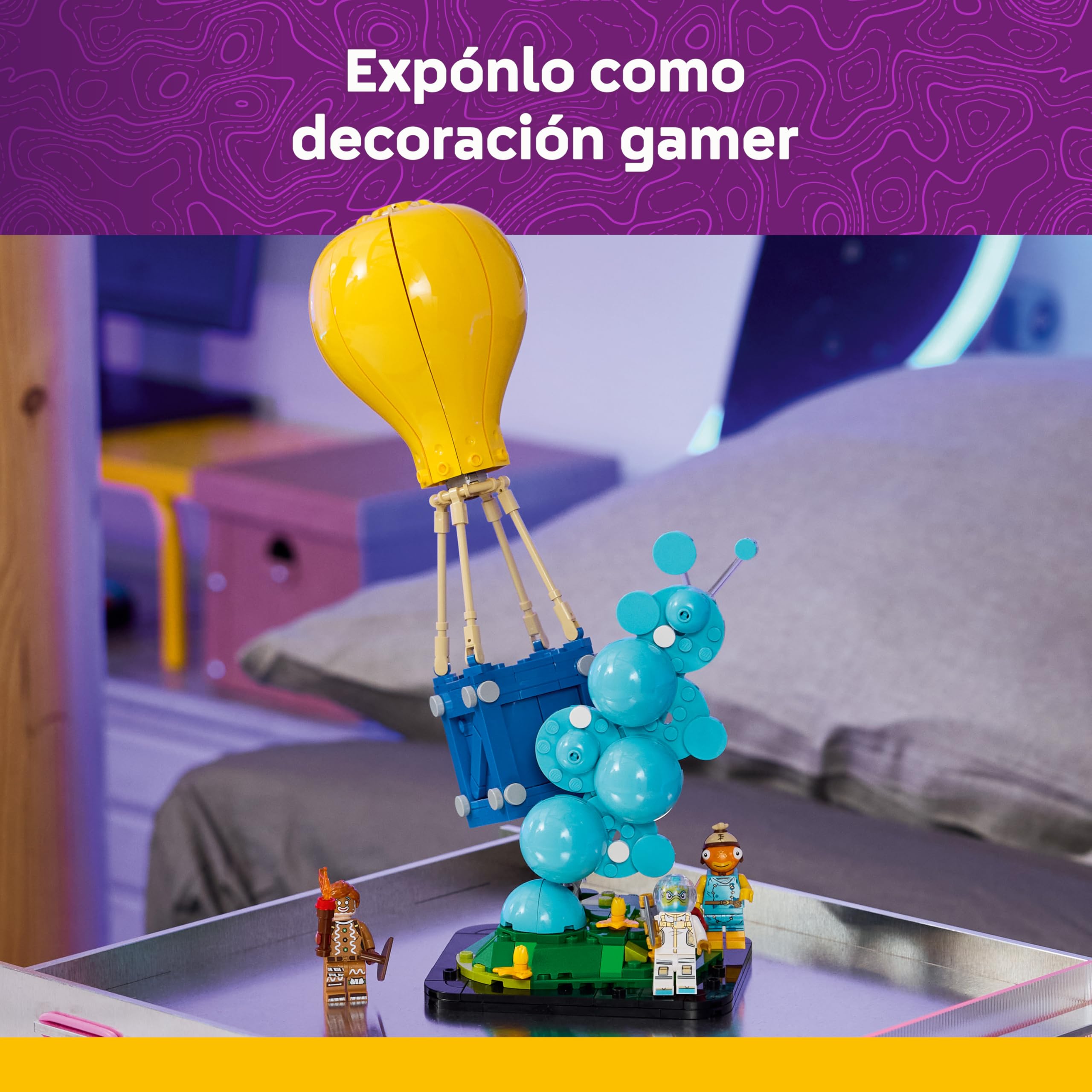 LEGO Fortnite Entrega de Suministros de Juguete – Minifiguras de Palito de Pescado, Leviatán y Artillera de Jengibre con Accesorios – Decoración Gamer – Regalo para Niños y NIñas de 10+ Años – 77080