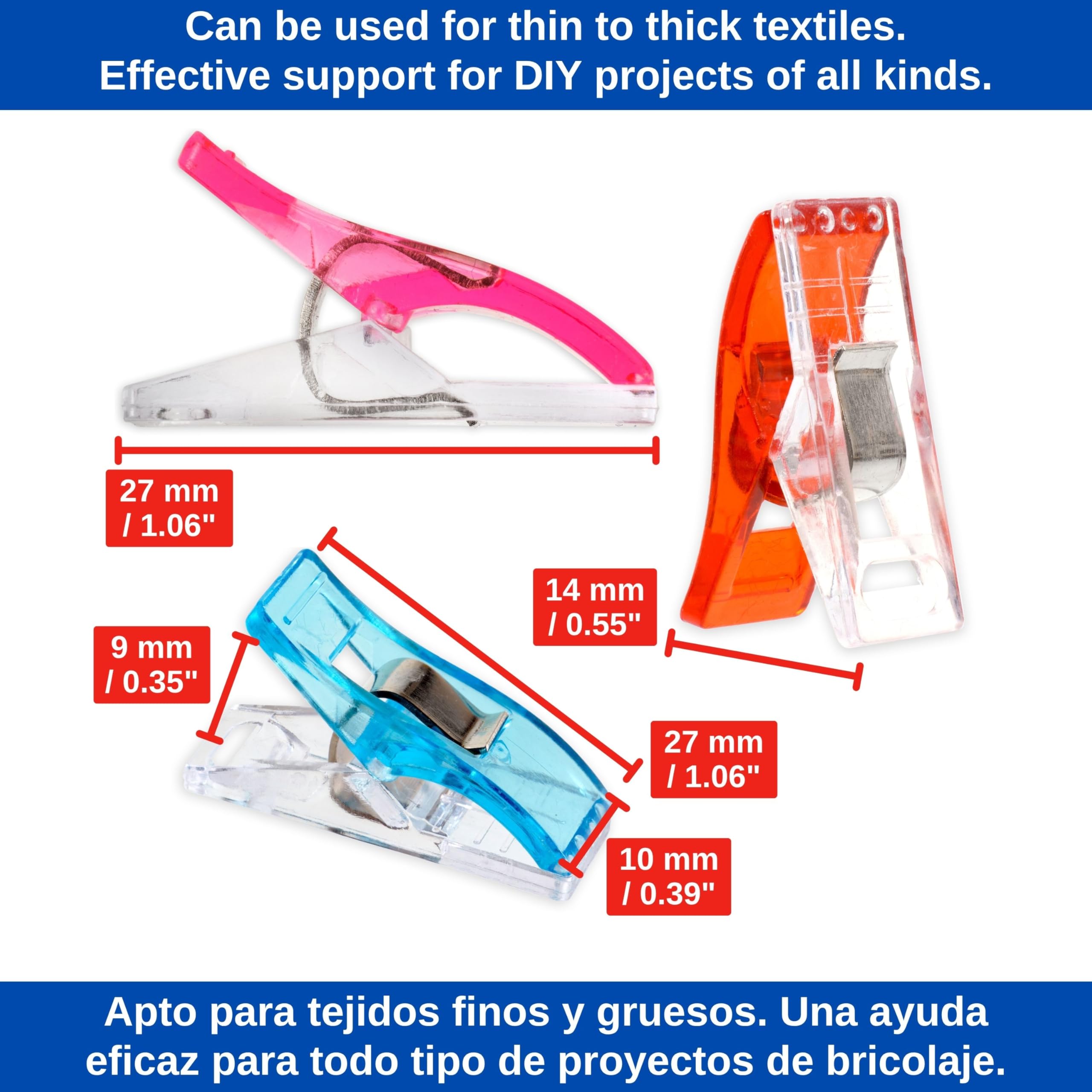 Clip da cucito, Mollette per stoffa, confezione da 30, accessori per macchina da cucire